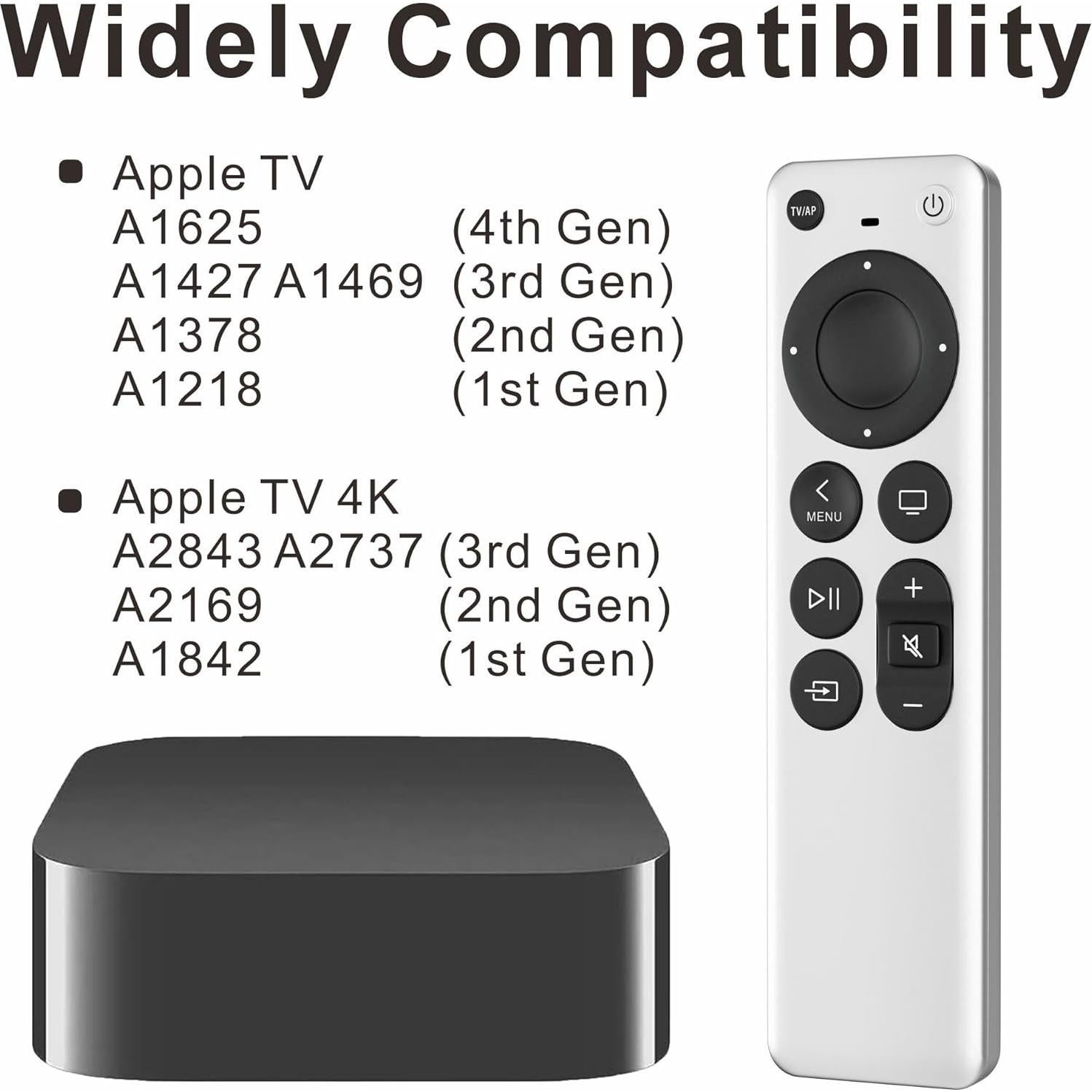 Control Remoto Reemplazo Nettech para Apple TV - 1 Año Garantía