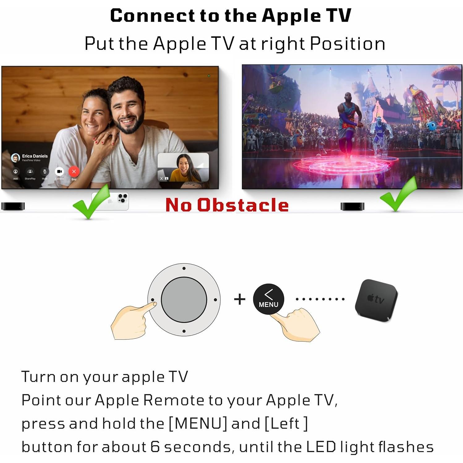 Control Remoto Reemplazo Nettech para Apple TV - 1 Año Garantía