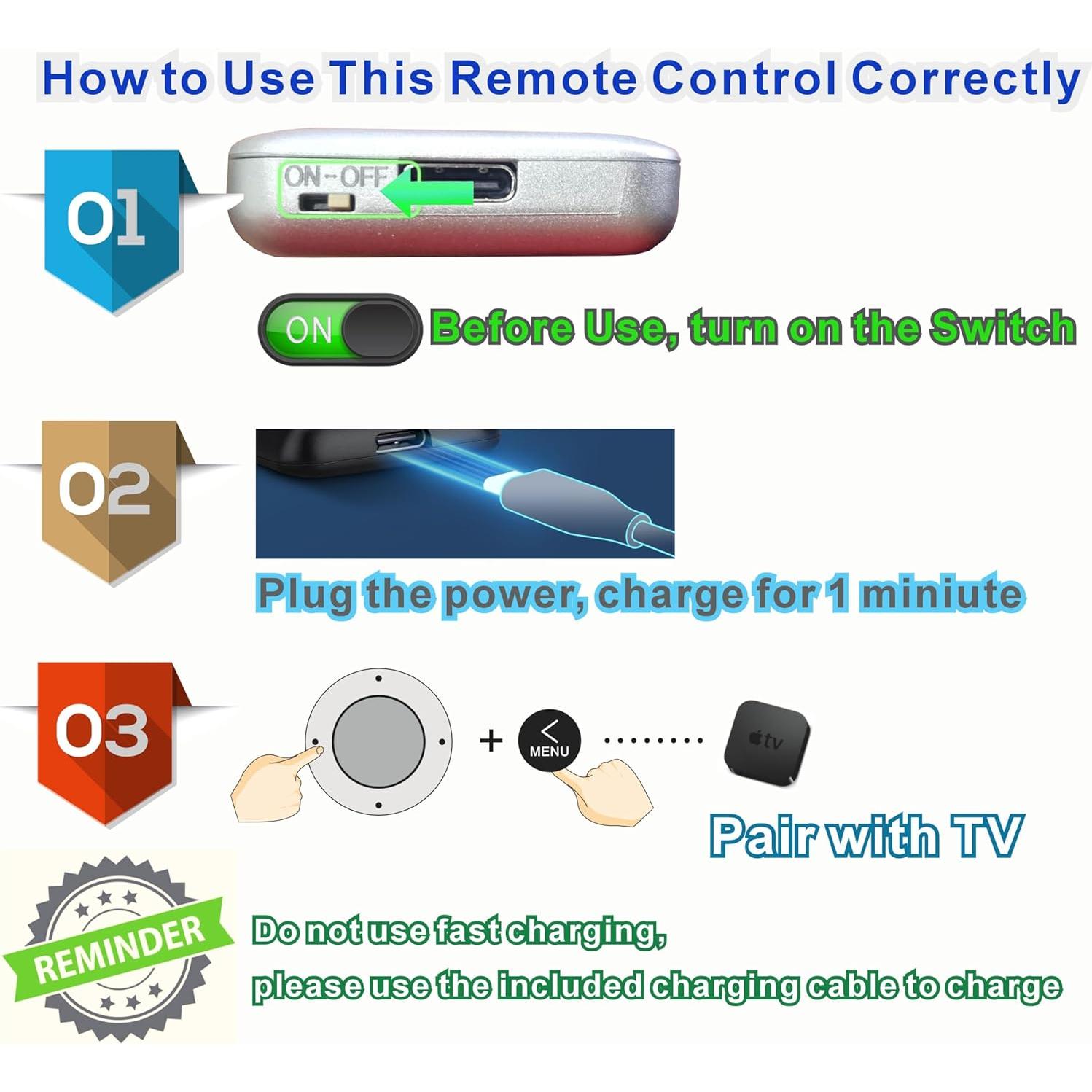 Control Remoto Reemplazo Nettech para Apple TV - 1 Año Garantía