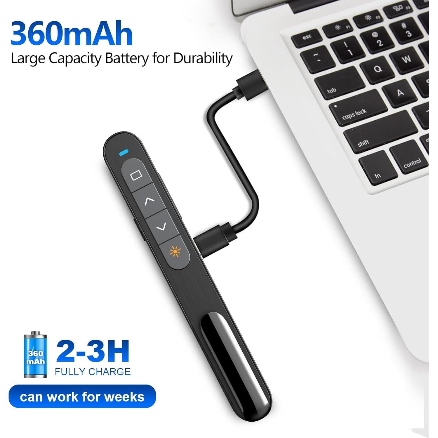 Clicker de Presentación Inalámbrico Norwii N76 Recargable 100m