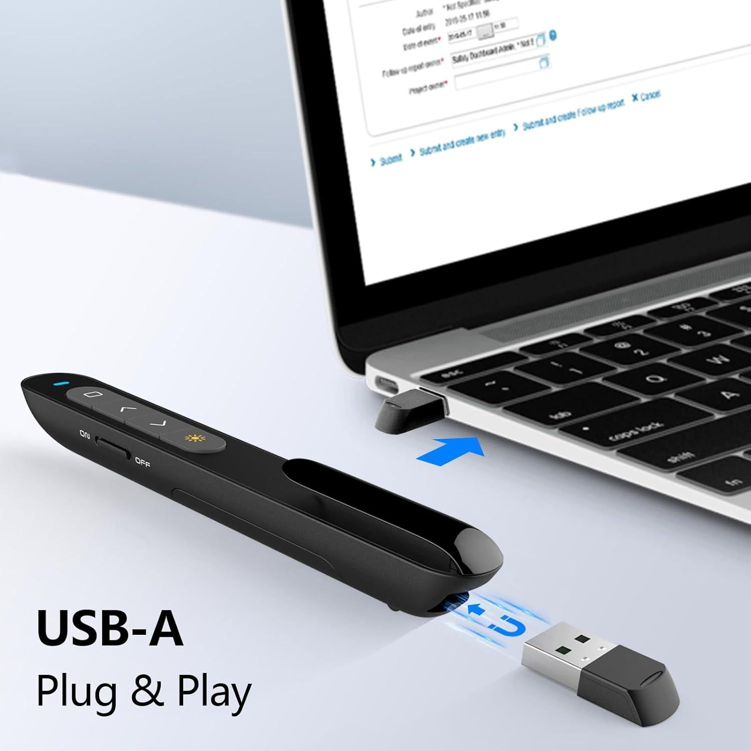 Clicker de Presentación Inalámbrico Norwii N76 Recargable 100m