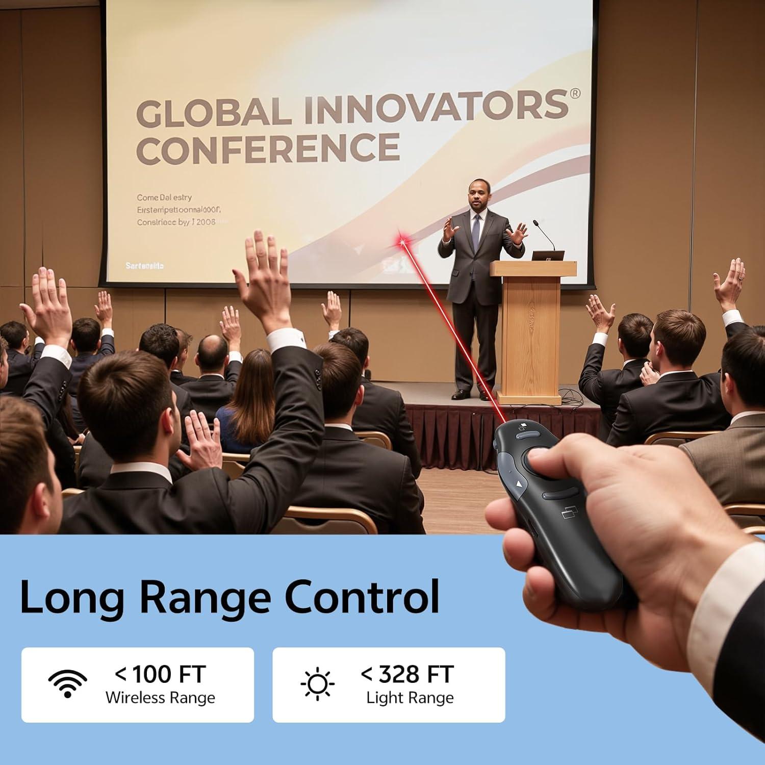 Clicker de Presentación Inalámbrico DONGGUAN WP08-R 4 Unidades USB-C