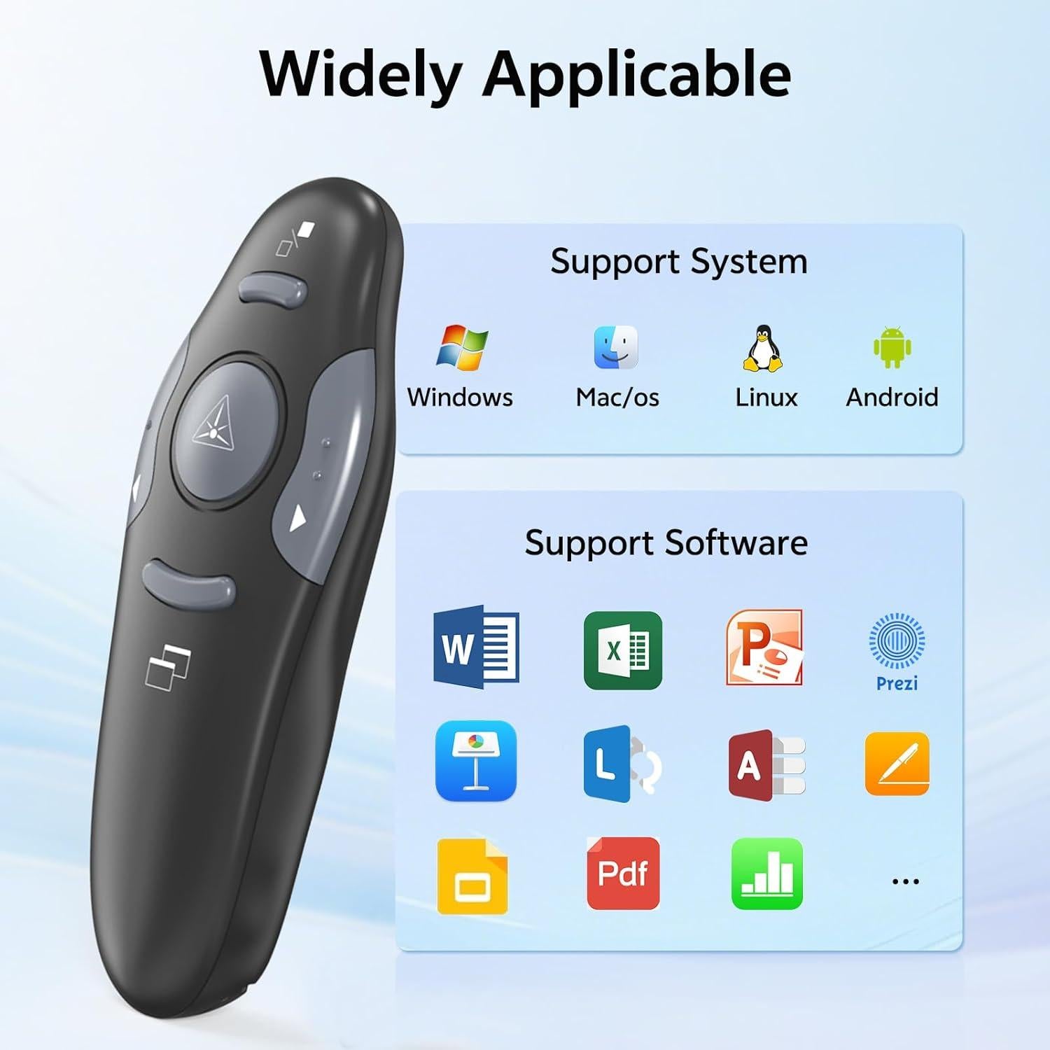 Clicker de Presentación Inalámbrico DONGGUAN WP08-R 4 Unidades USB-C