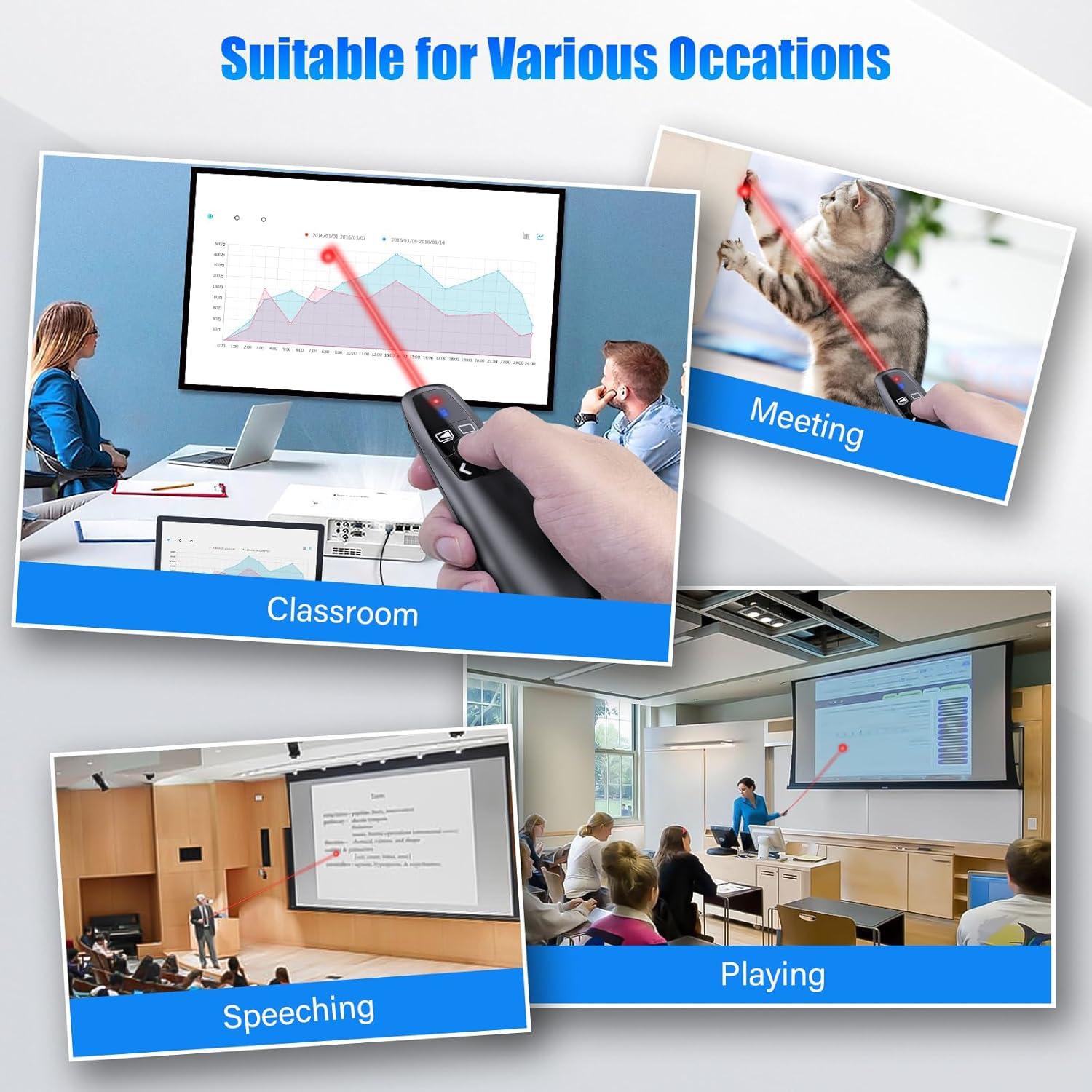 Clicker Inalámbrico Recargable USB-C para Presentaciones