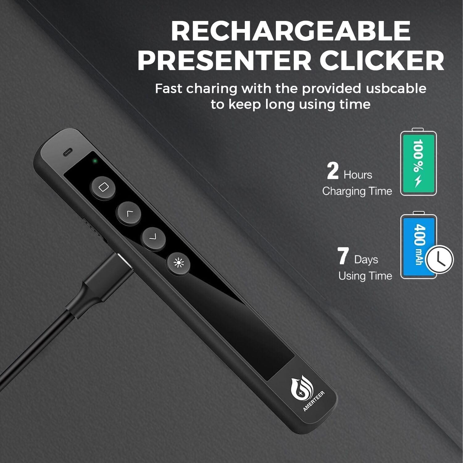 Control Remoto Inalámbrico AMERTEER RCRF-006 para Presentaciones
