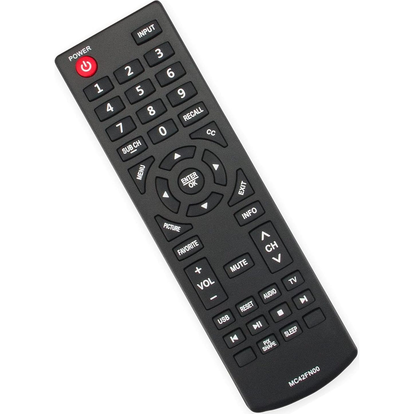 Control Remoto Sanyo MC42FN00 Reemplazo para TV 2xAAA