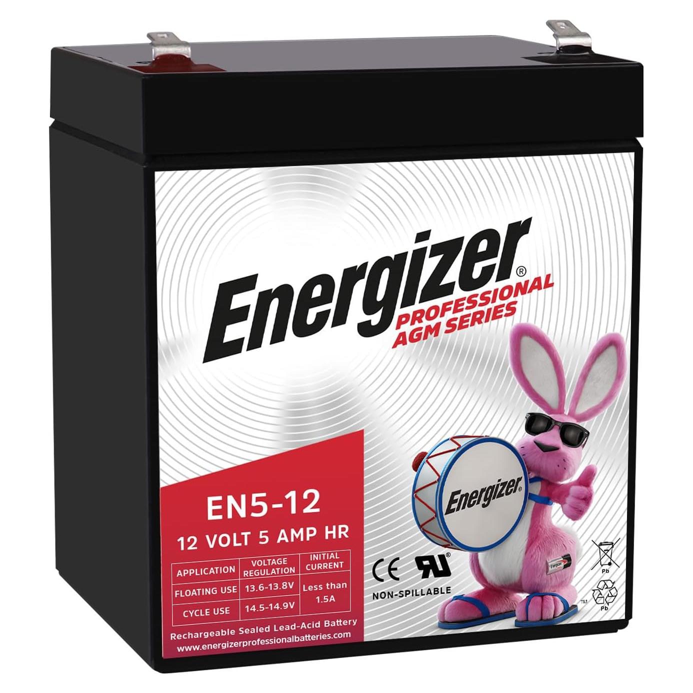Batería Recargable AGM Energizer EN5-12 12V 5Ah 1.80kg