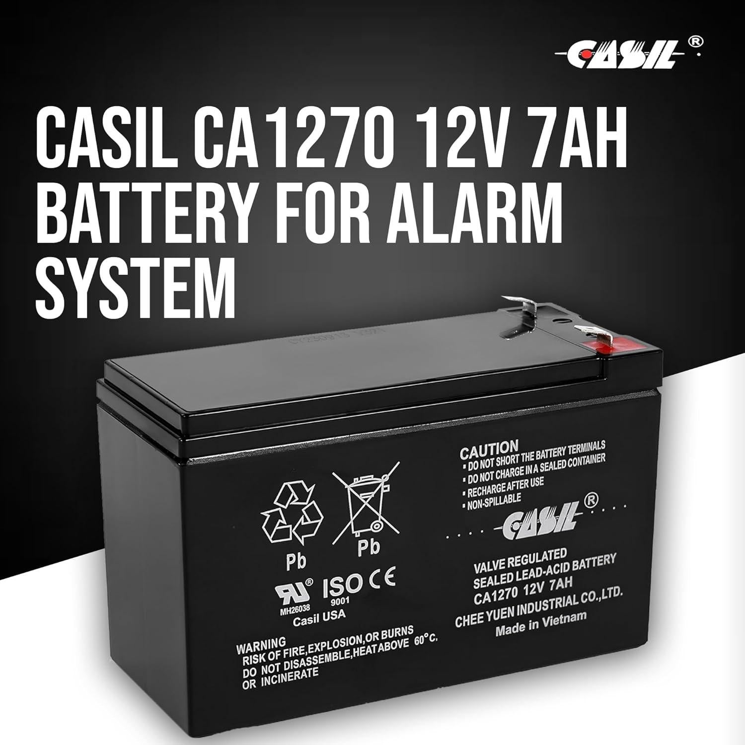 Batería de Alarma Casil CA1270 12V 7AH Recargable