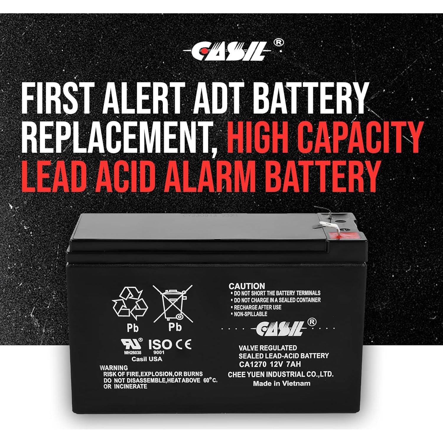 Batería de Alarma Casil CA1270 12V 7AH Recargable