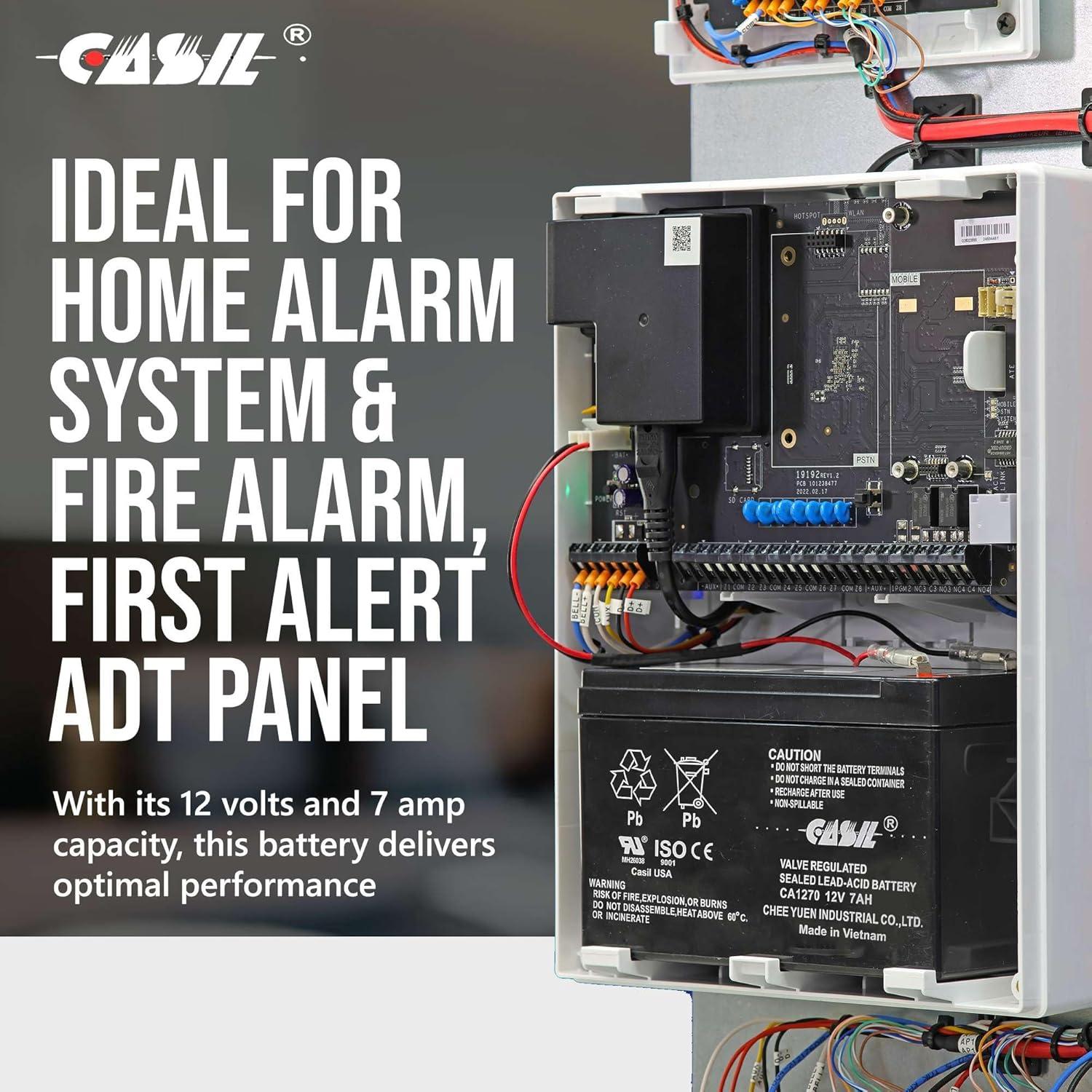 Batería AGM Casil 12V 7Ah para Alarma y Juguetes