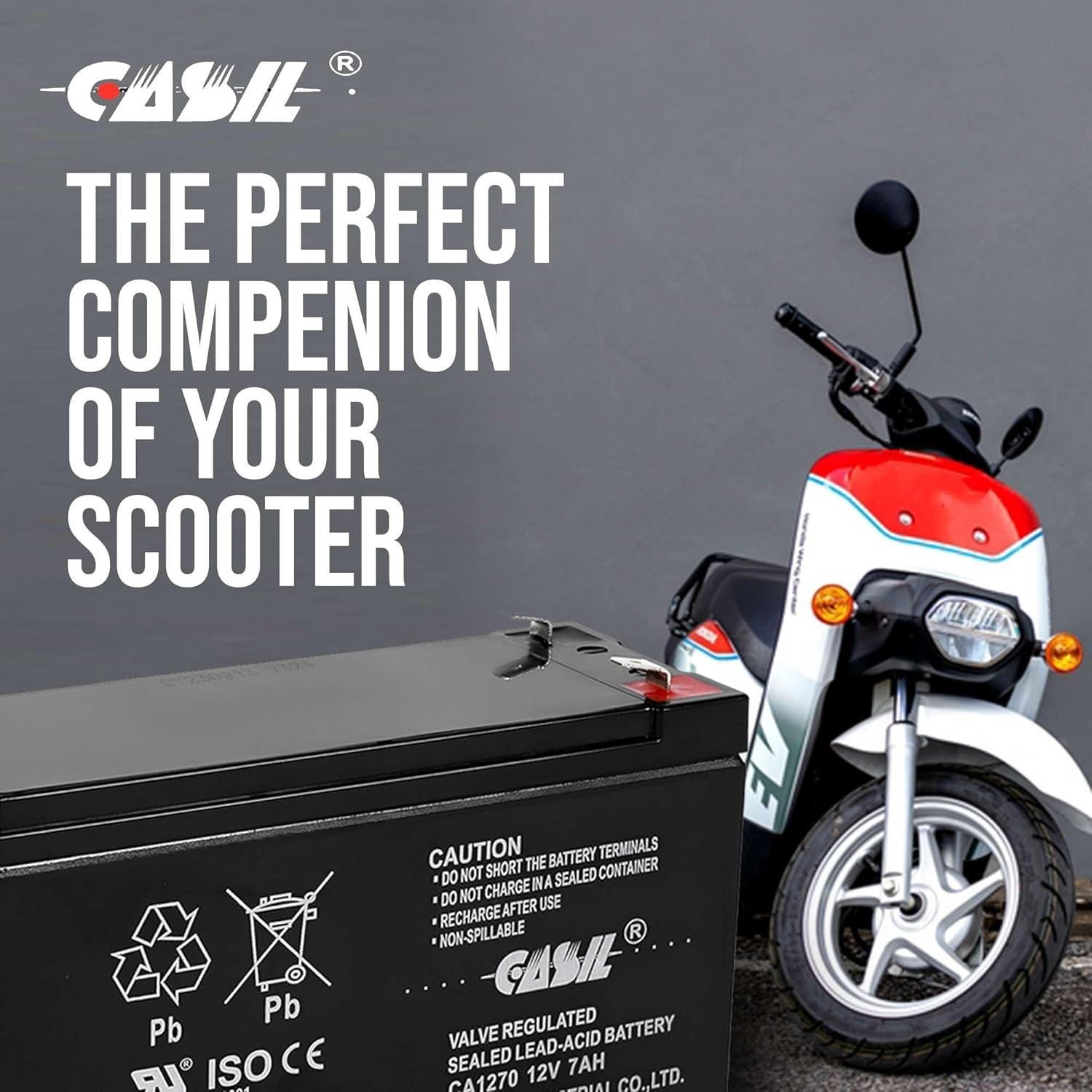 Batería AGM Casil 12V 7Ah para Alarma y Juguetes