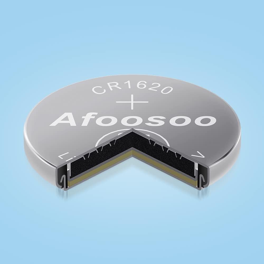 Baterías de Litio CR1620 Afoosoo - Paquete de 5 Unidades 3V