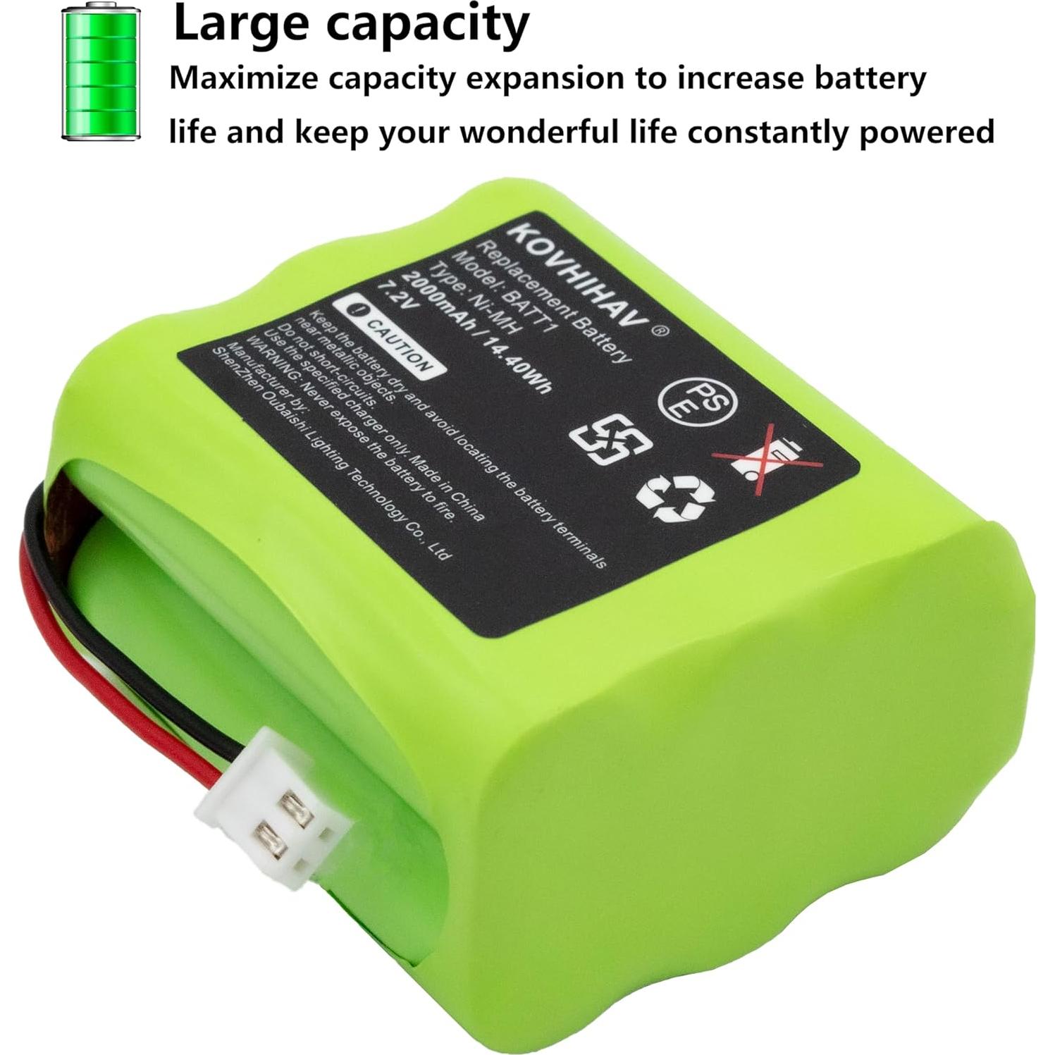 Batería de Alarma Ni-MH 7.2V 2000mAh BUSFUIVA 2 Pack