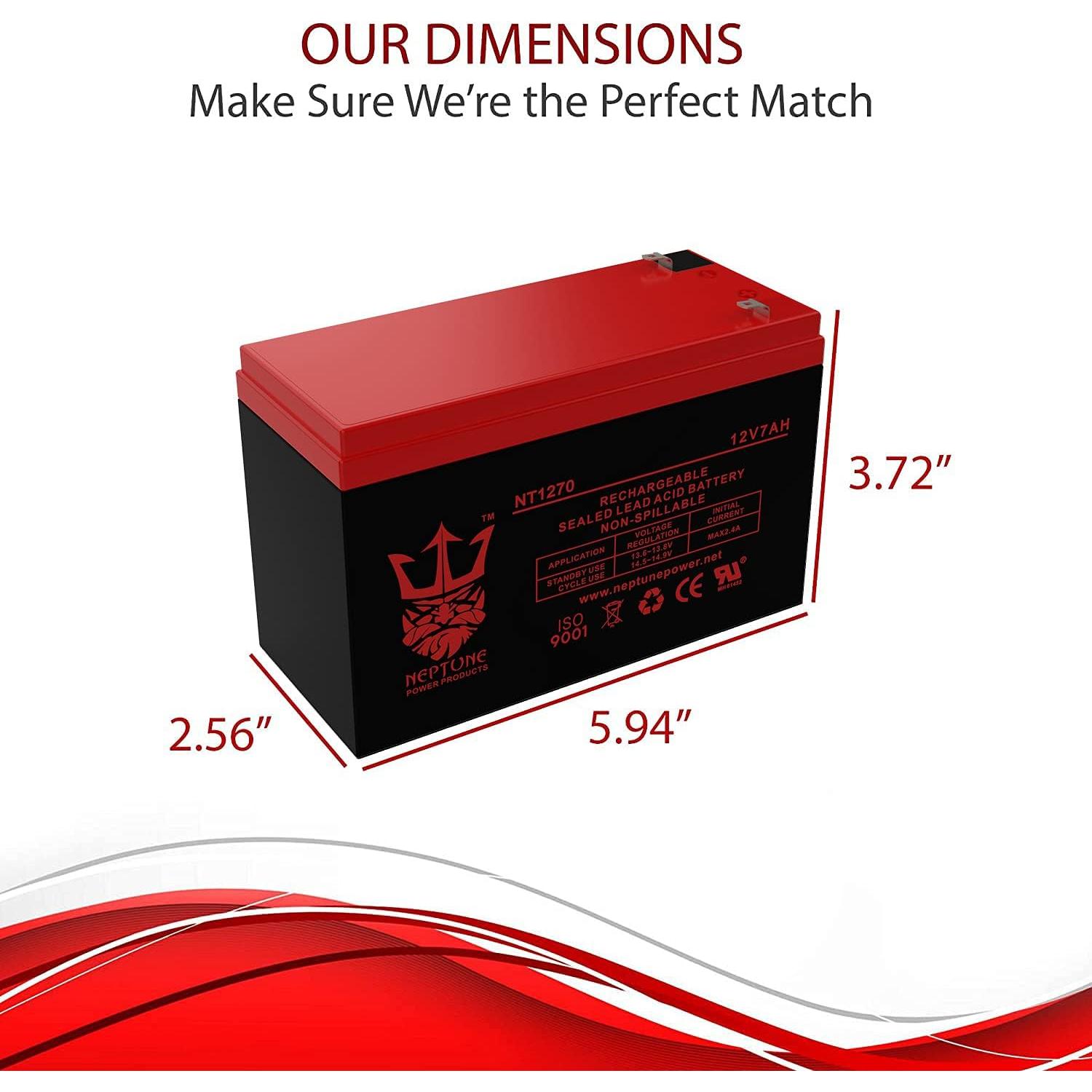 Batería Sellada de Plomo Ácido 12V 7AH Neptune NT1270