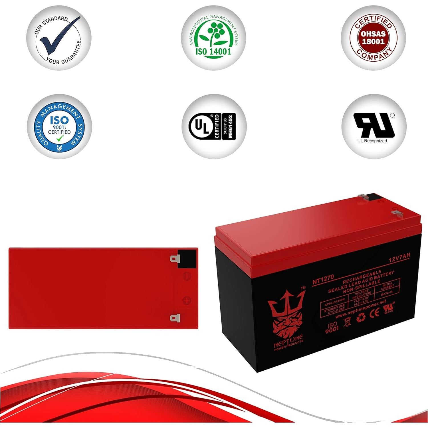 Batería Sellada de Plomo Ácido 12V 7AH Neptune NT1270