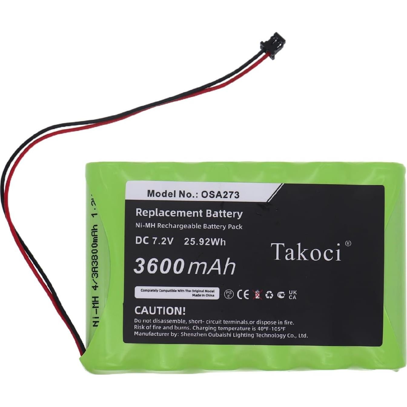 Batería de Reemplazo Ni-MH 3600mAh TAKOCI para DSC Impassa