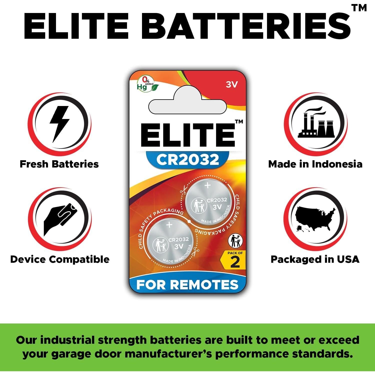 Batería de Reemplazo para Control Remoto de Puerta de Garaje Elite