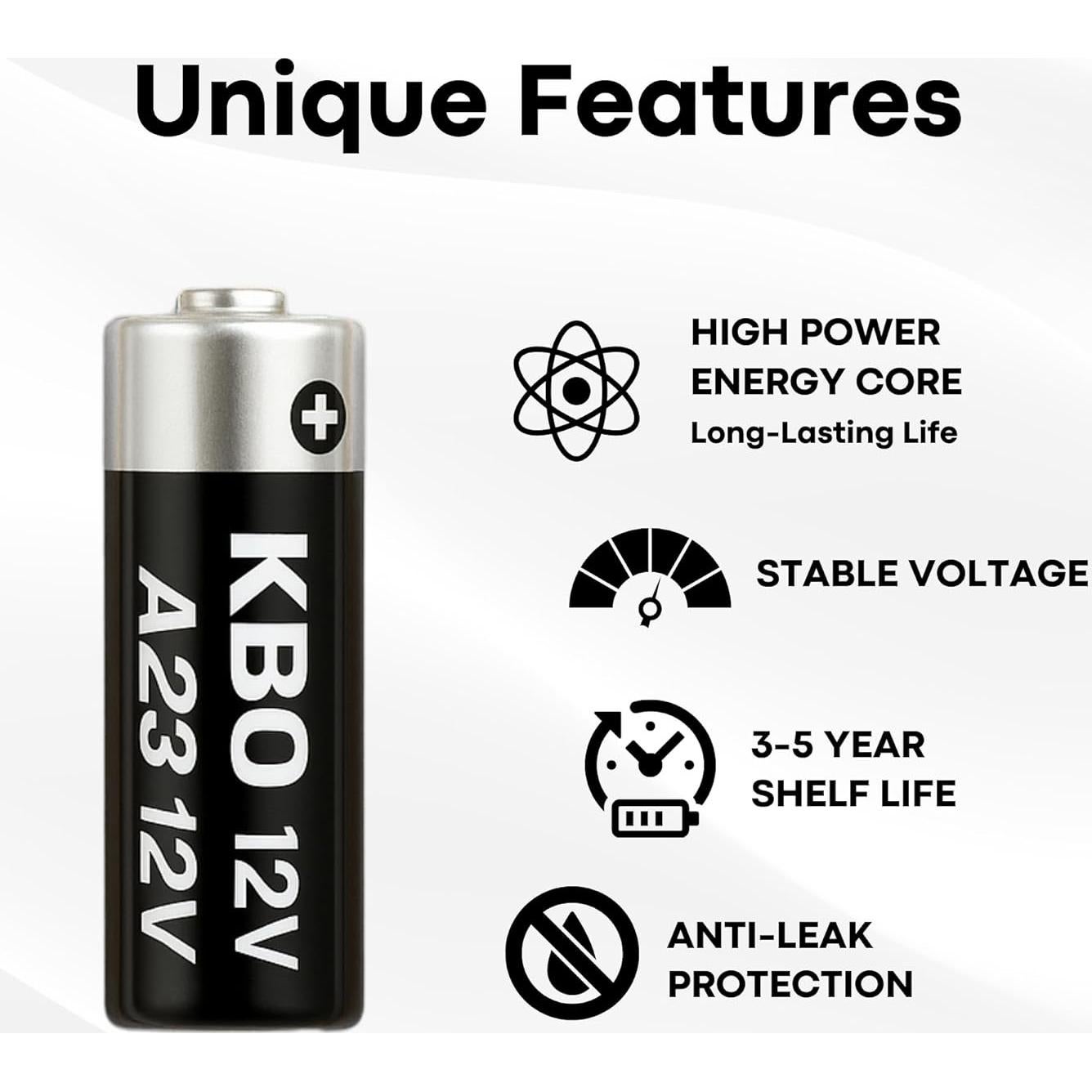 Batería A23 Alcalina 12V para Abridor de Puerta de Garaje