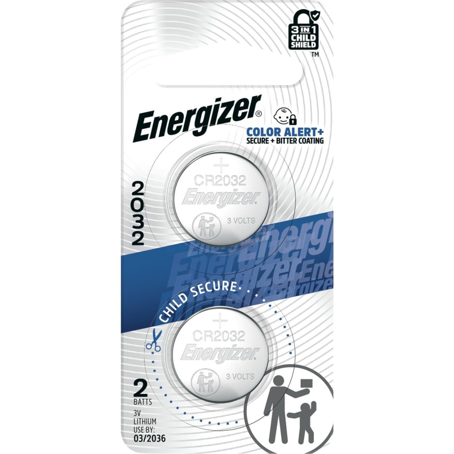 Baterías de Moneda de Litio Energizer 2032 - Paquete de 2