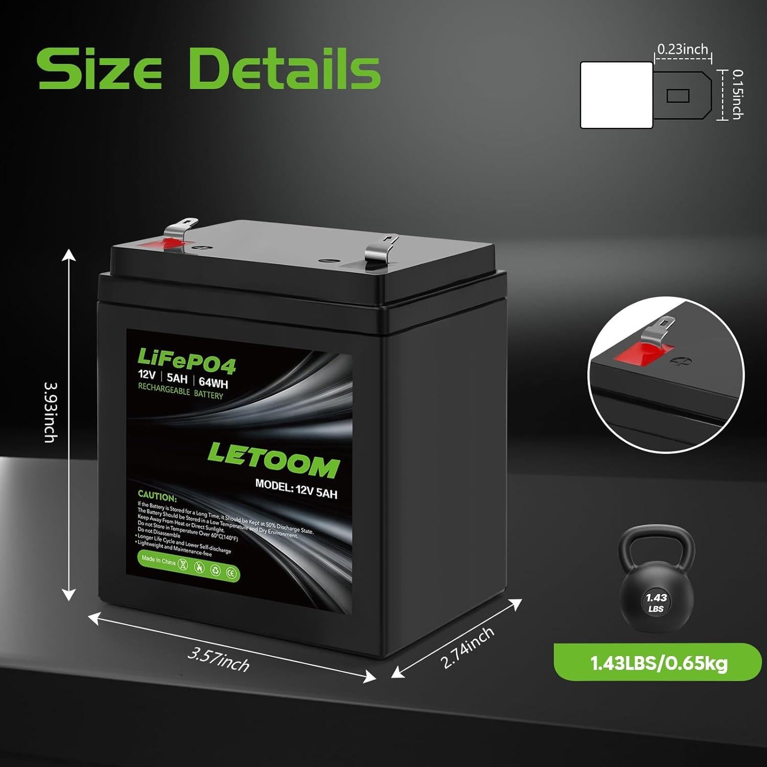 Batería de Litio Letoom para Abridores de Puertas de Garaje