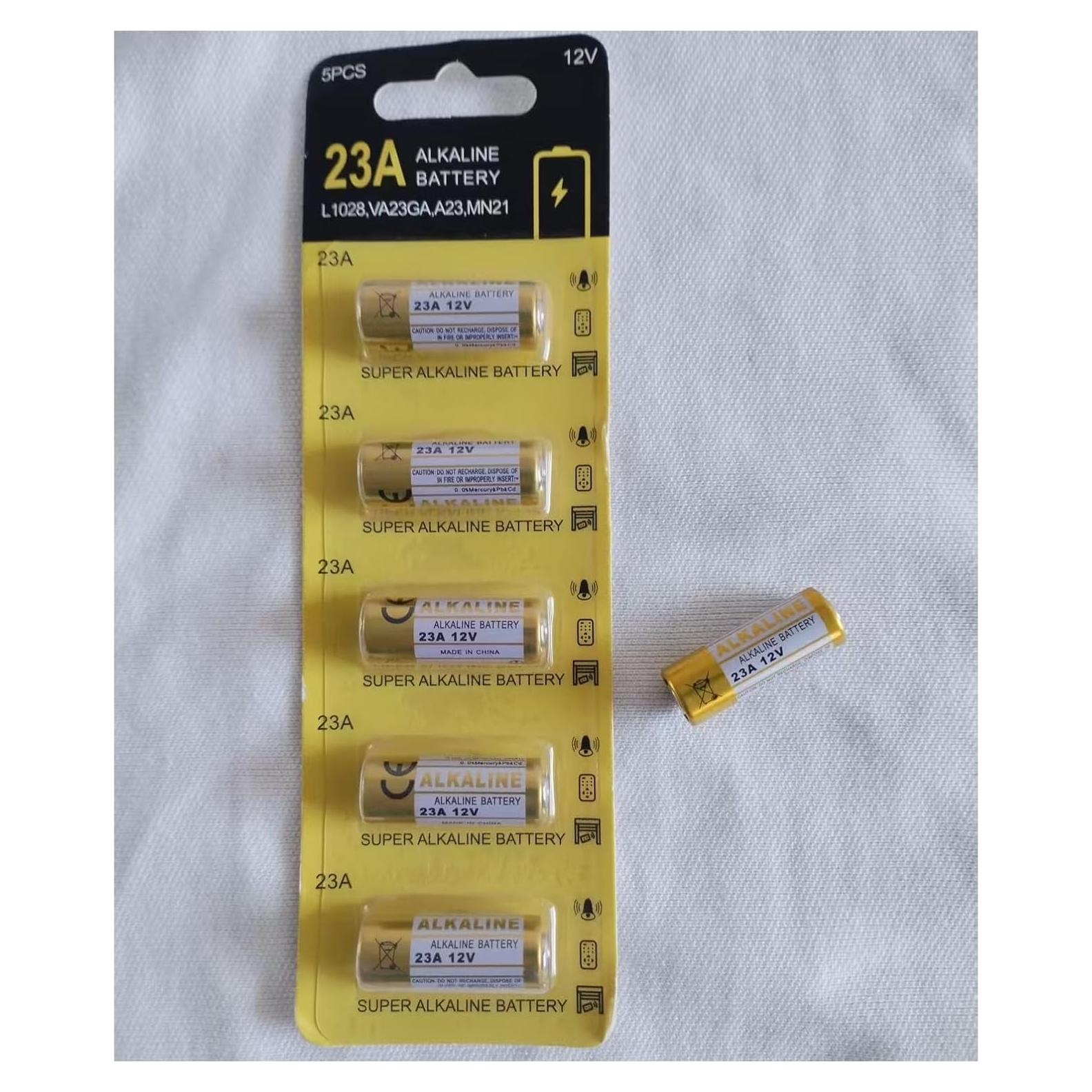 Baterías A23 12V Alcalinas Hainxc - Paquete de 5 Unidades