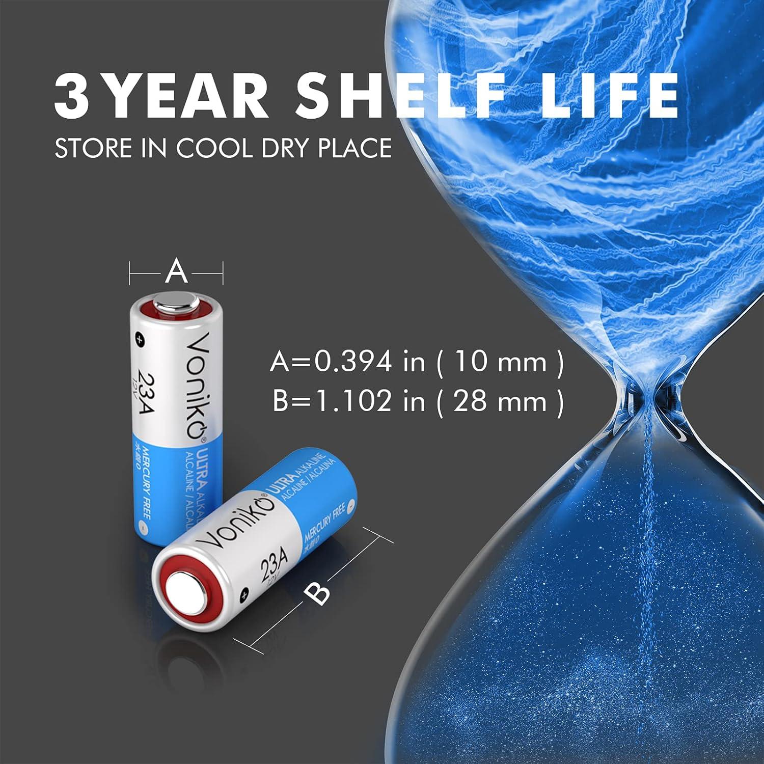 Batería Alcalina Voniko 23A 12V - Paquete de 6 Unidades