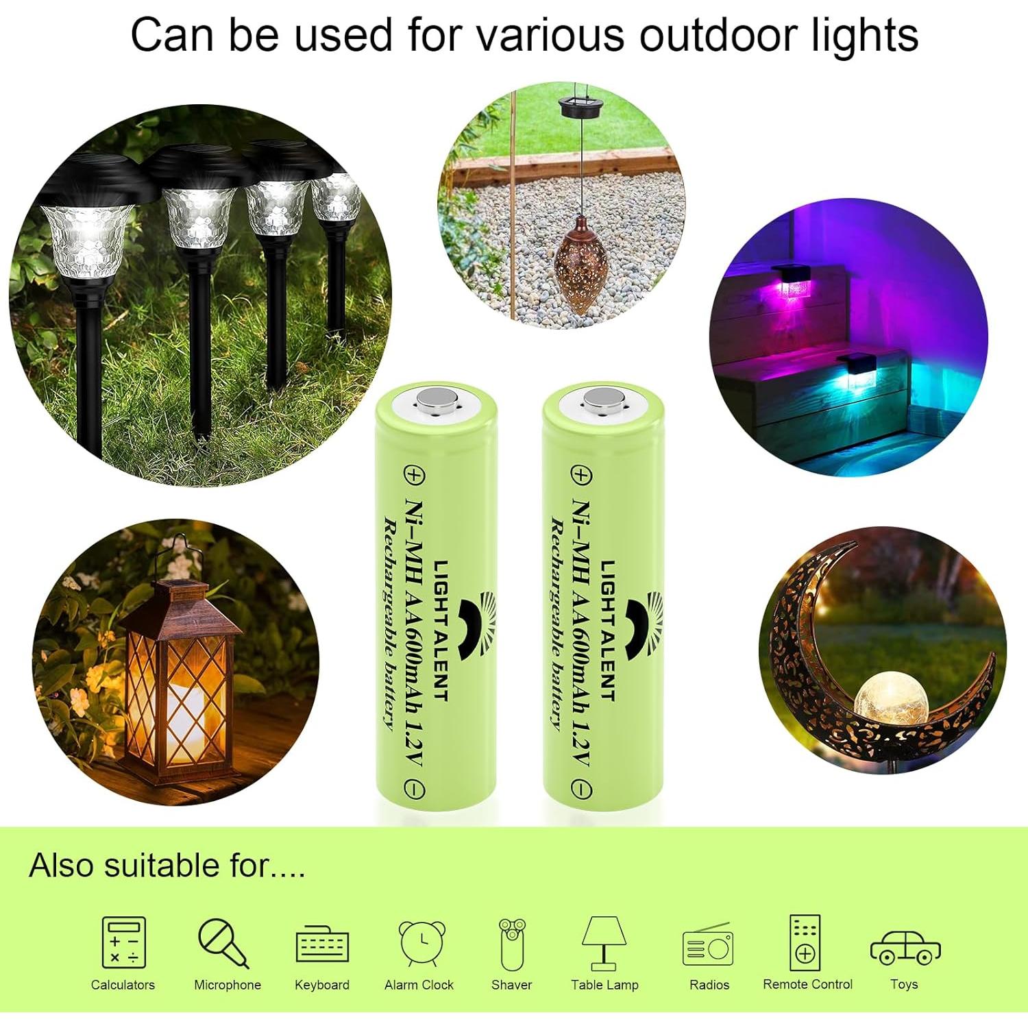 Baterías recargables AA NiMH 600mAh Lightalent - 12 unidades