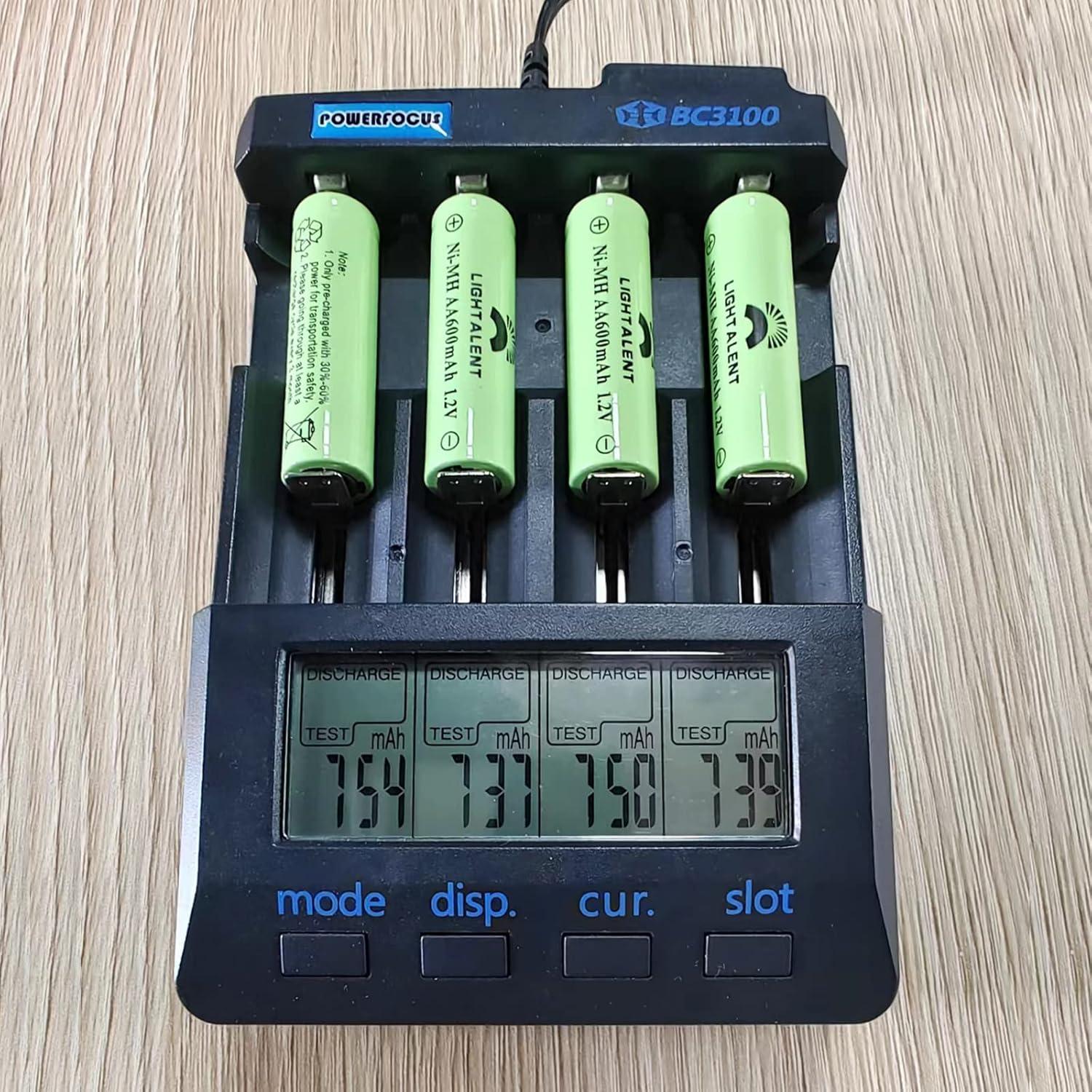 Baterías recargables AA NiMH 600mAh Lightalent - 12 unidades