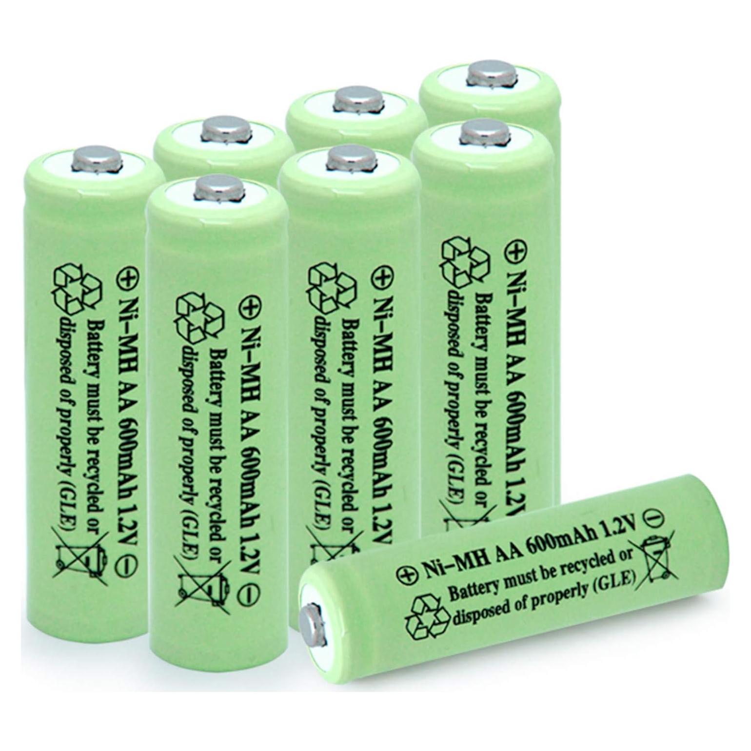 Baterías recargables AA Ni-MH 600mAh 1.2V QBLPOWER - 8 piezas