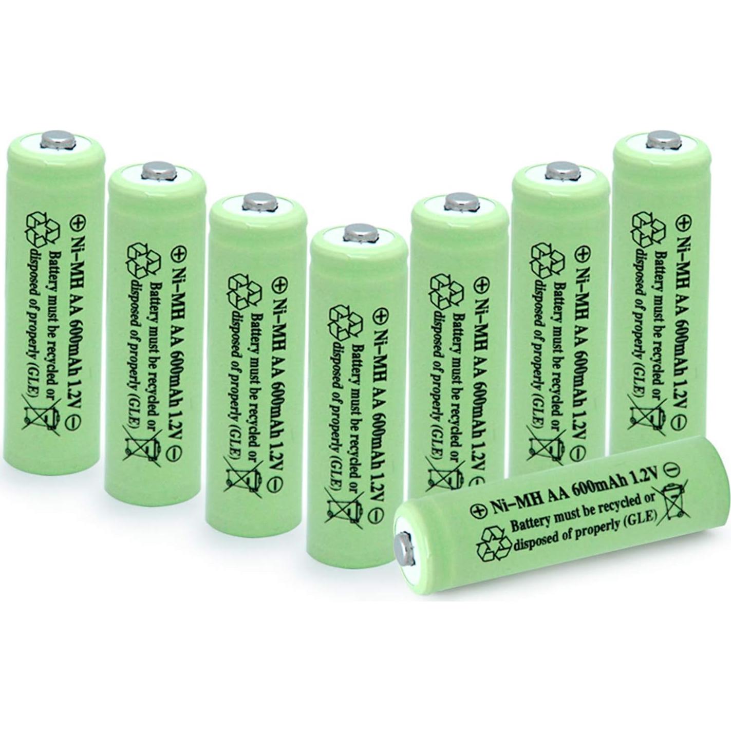 Baterías recargables AA Ni-MH 600mAh 1.2V QBLPOWER - 8 piezas
