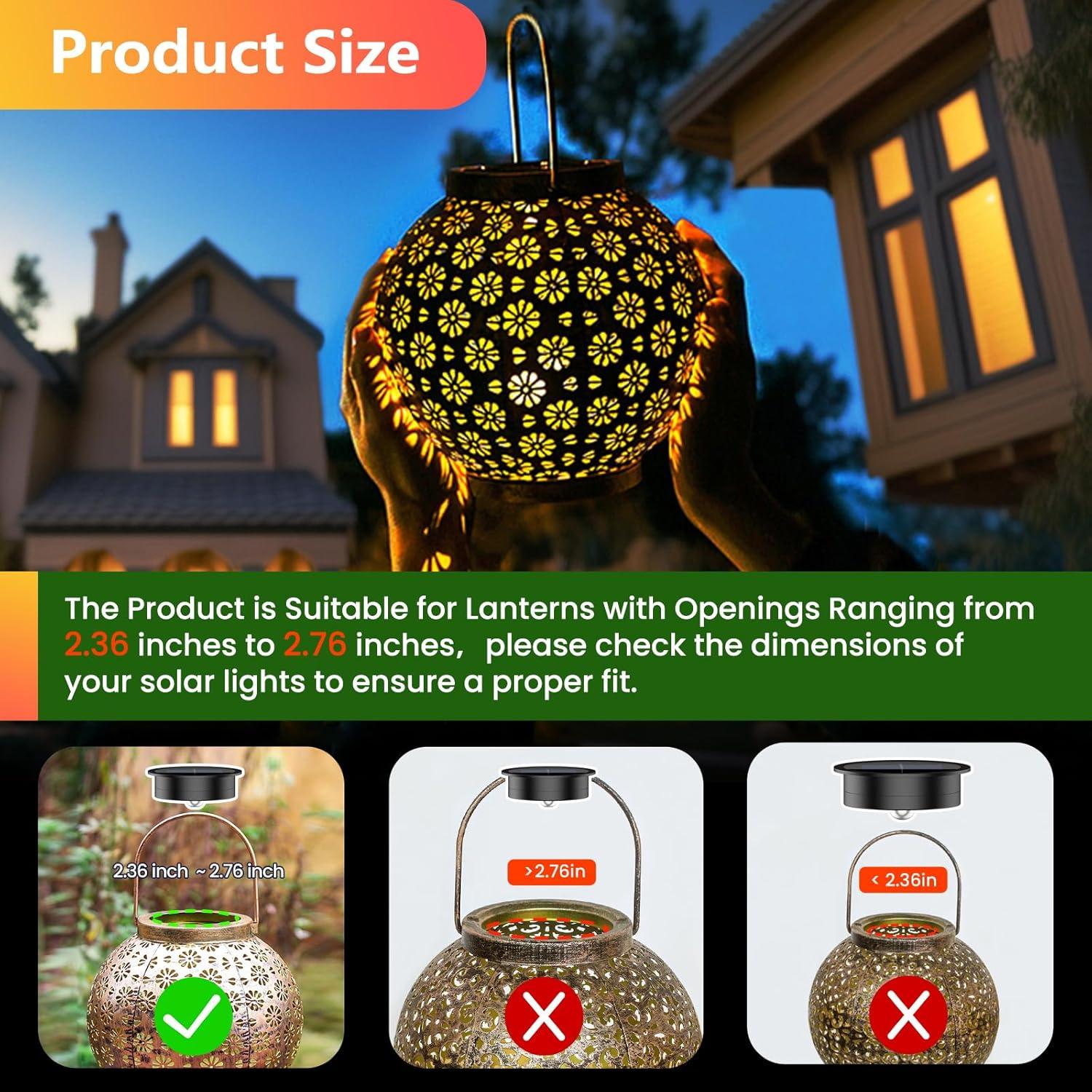 Paquete de 4 Piezas de Repuesto para Luz Solar Suggant 7 cm