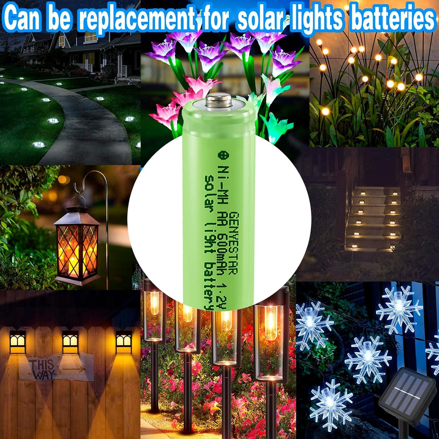 Baterías Recargables AA NiMH 600mAh 1.2V GENYESTAR - Paquete de 4