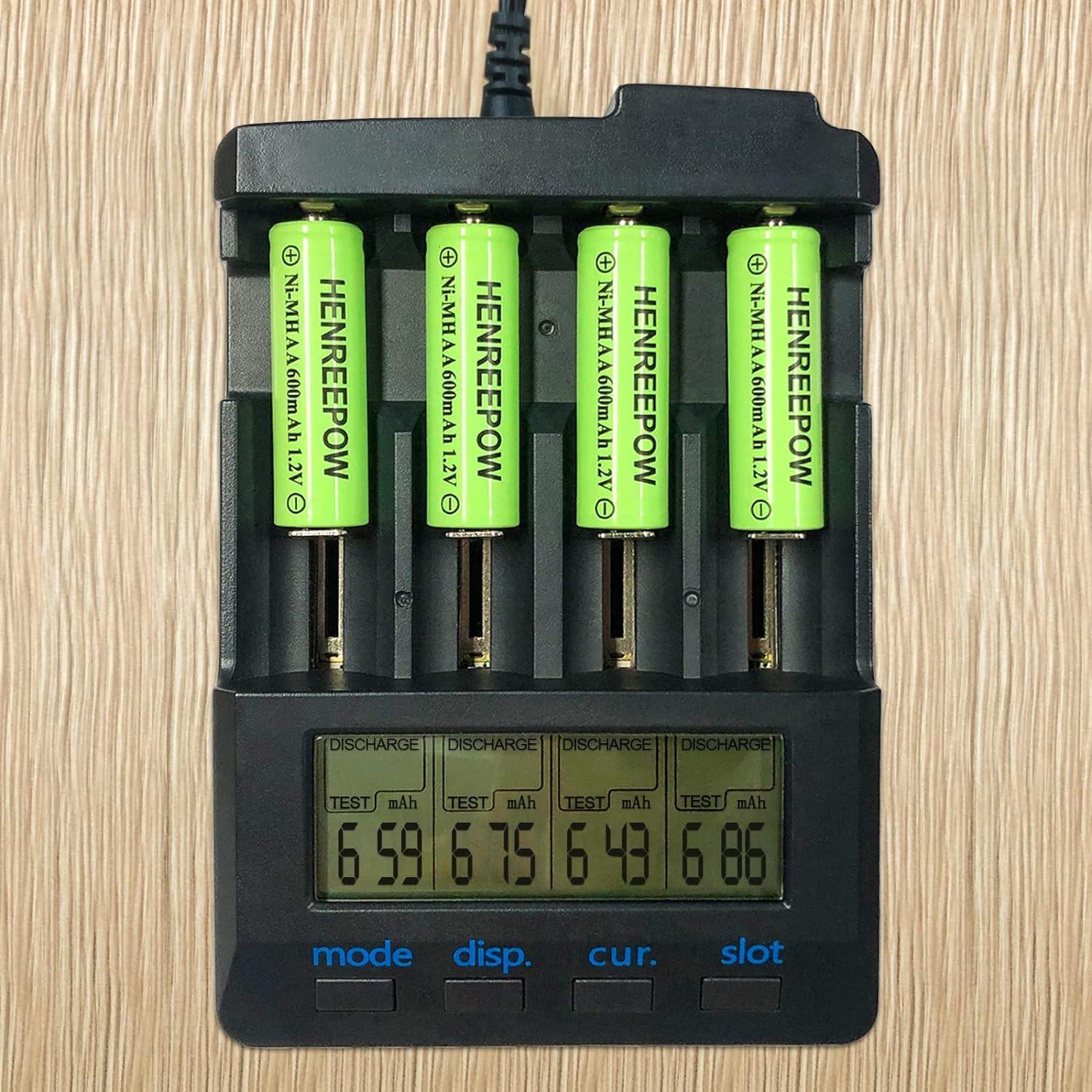 Baterías Recargables Ni-MH AA 600mAh Henreepow - 12 Pack