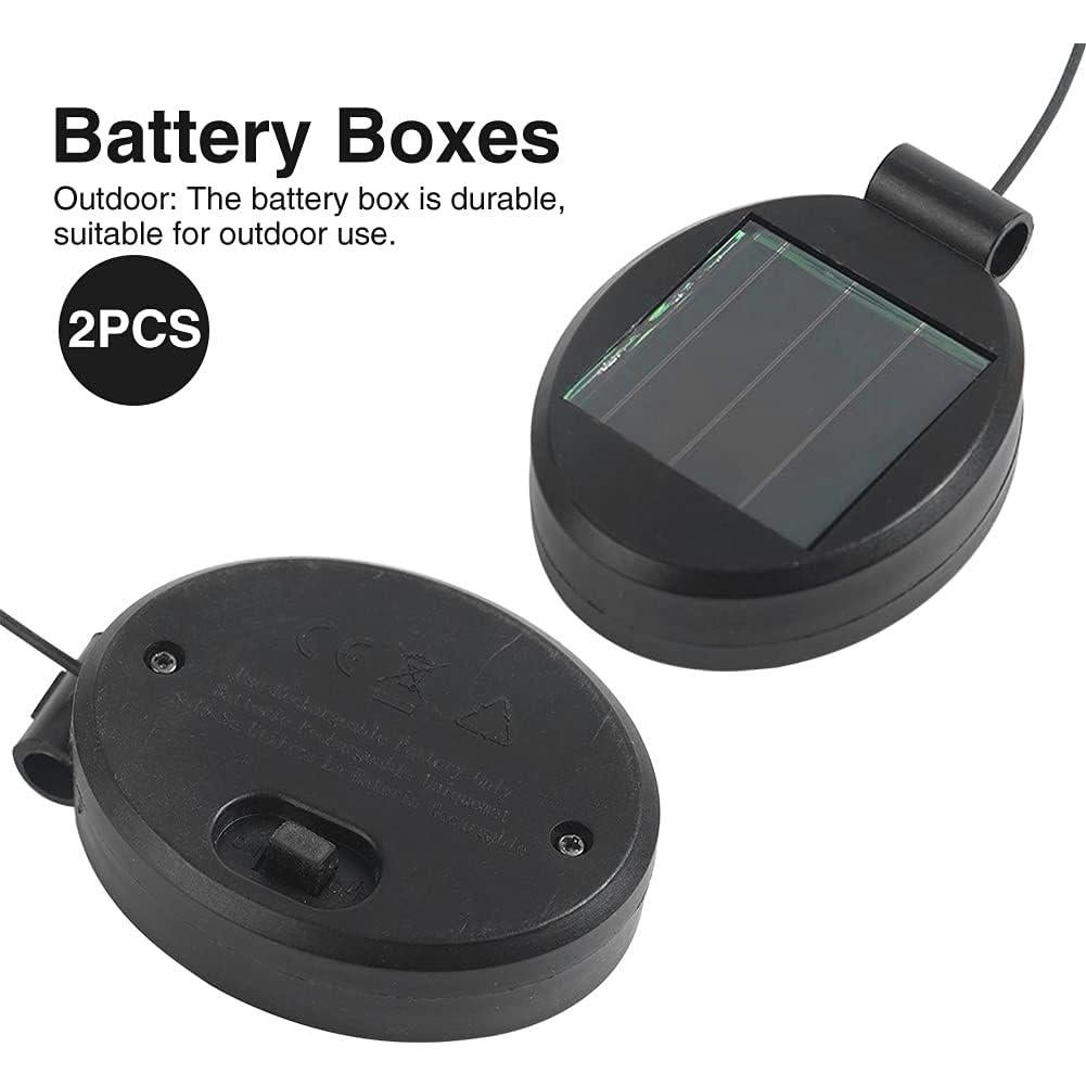 Repuesto Panel Superior Luz Solar LED 2 Piezas Negro