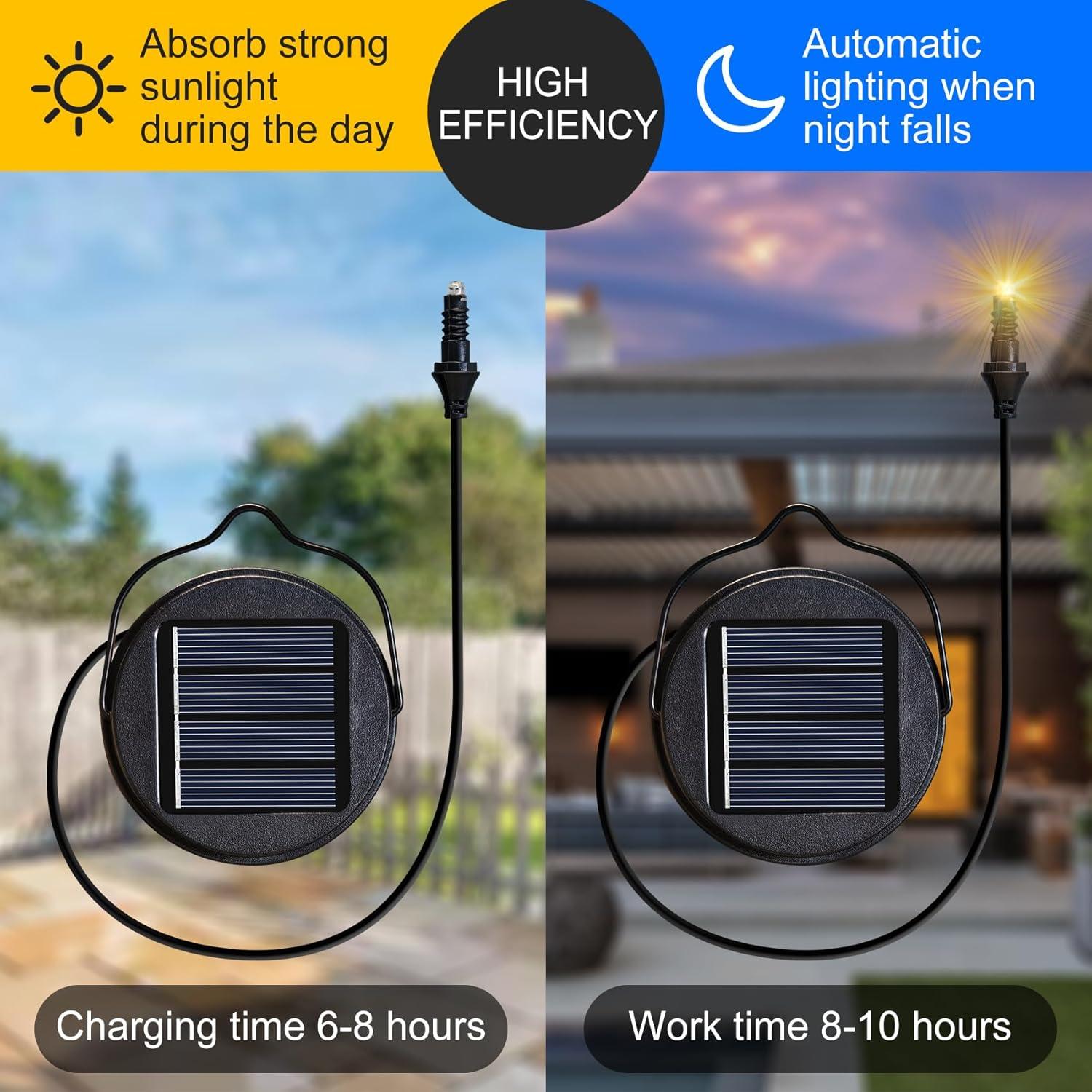 2Pack Baterías Recargables AA 600mAh para Luces Solares