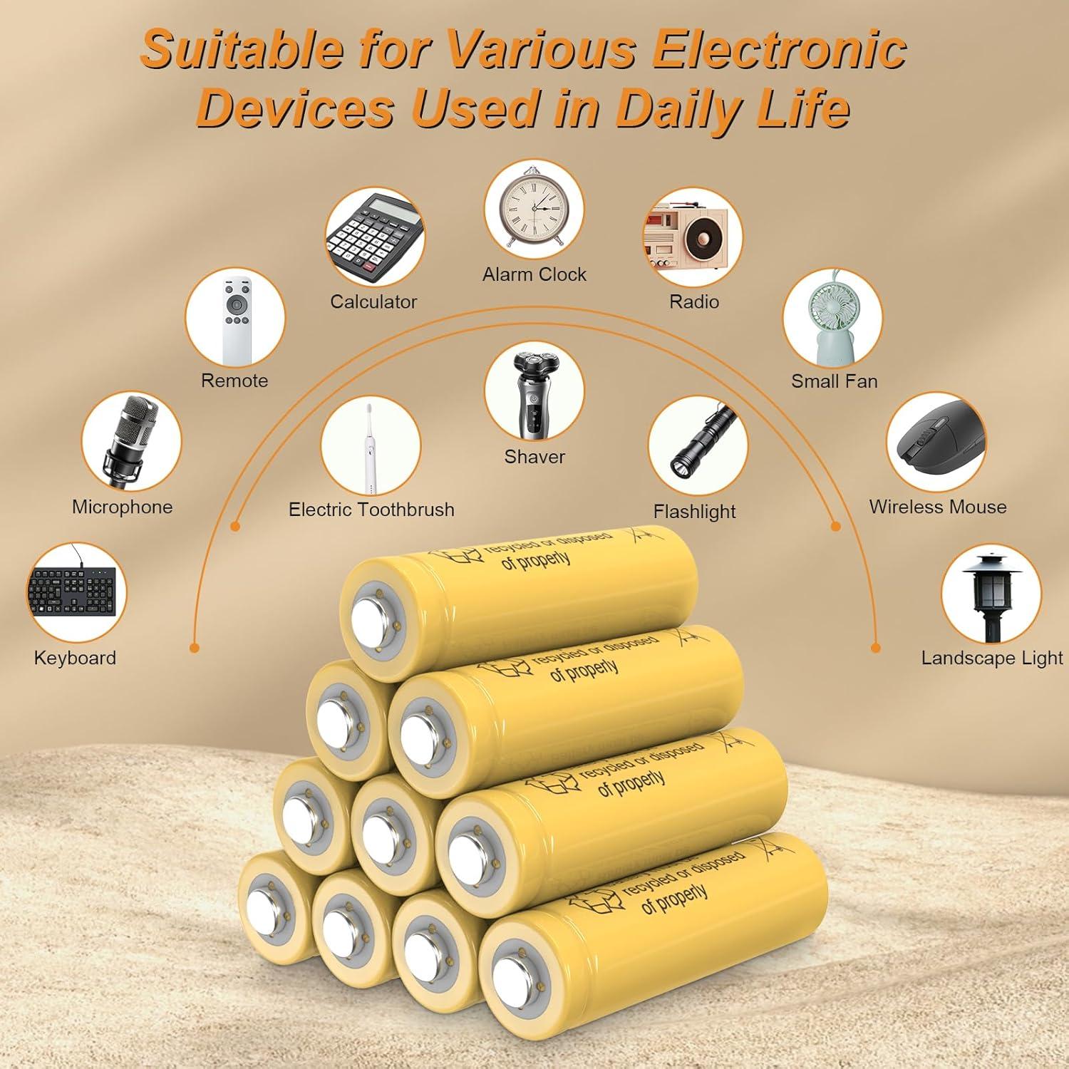 Baterías recargables KBT AA 1.2V 1000mAh Paquete de 10