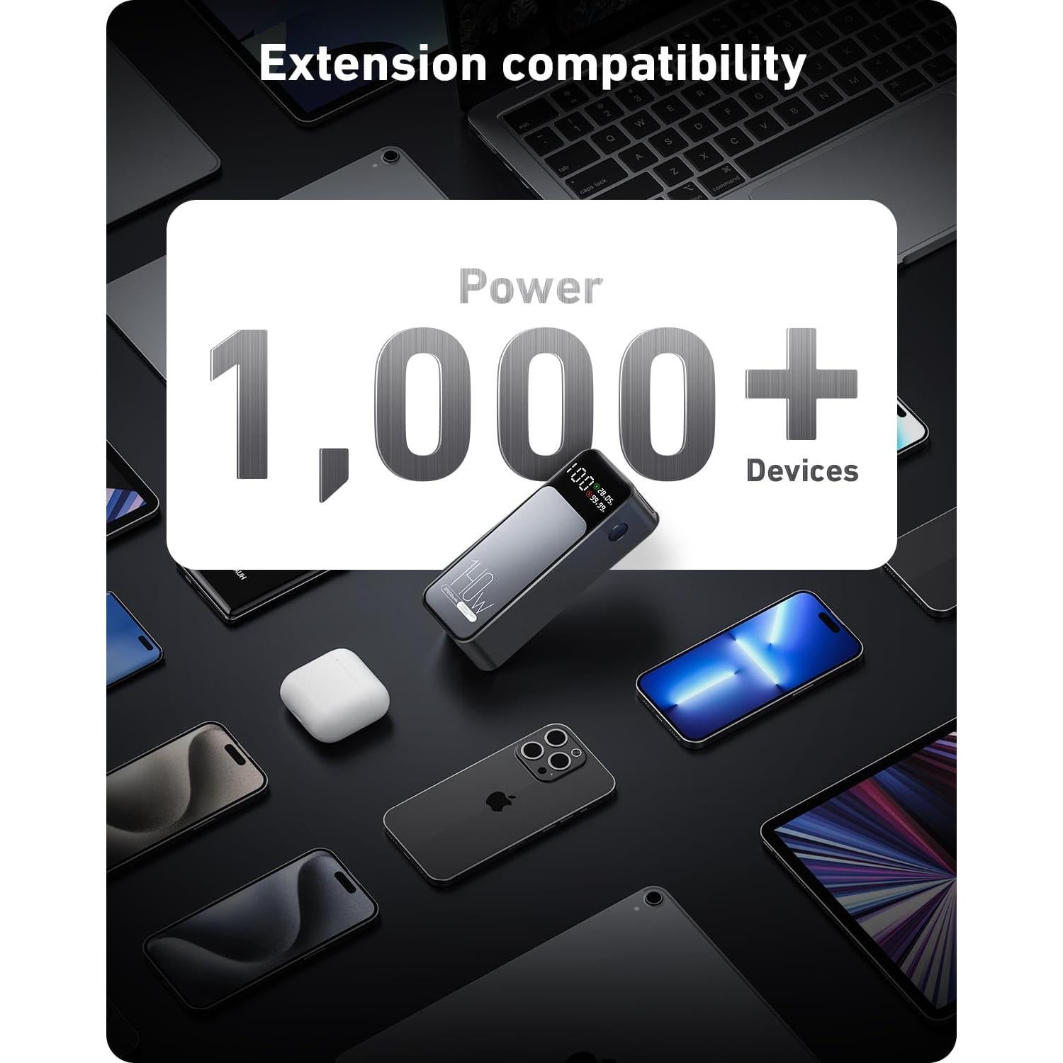 Power Bank 27000mAh 140W PD Cargador Portátil Negro