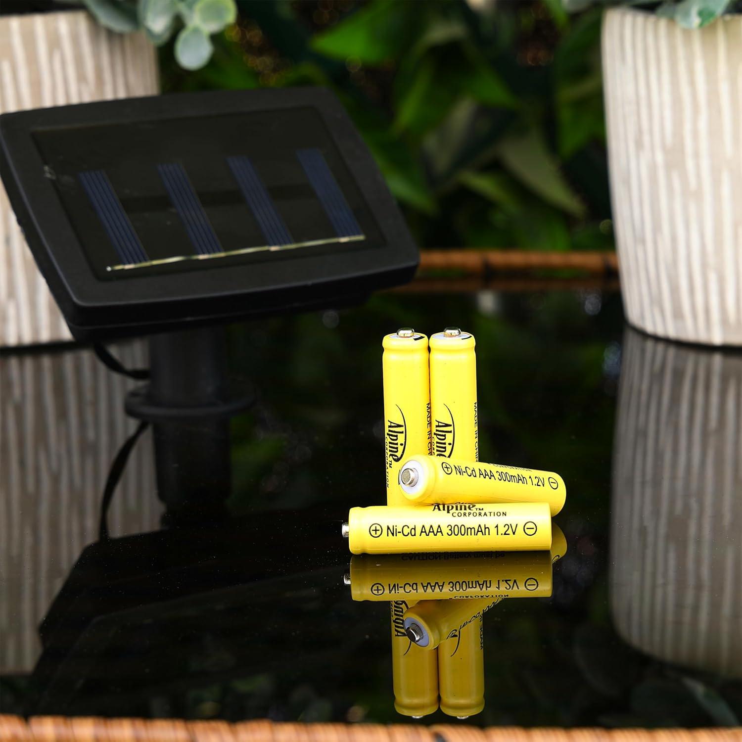 Baterías Recargables AAA Ni-CD Alpine para Luces Solares - Juego de 4