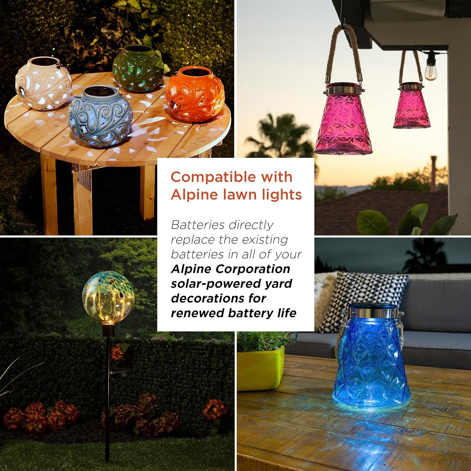 Baterías Recargables AAA Ni-CD Alpine para Luces Solares - Juego de 4