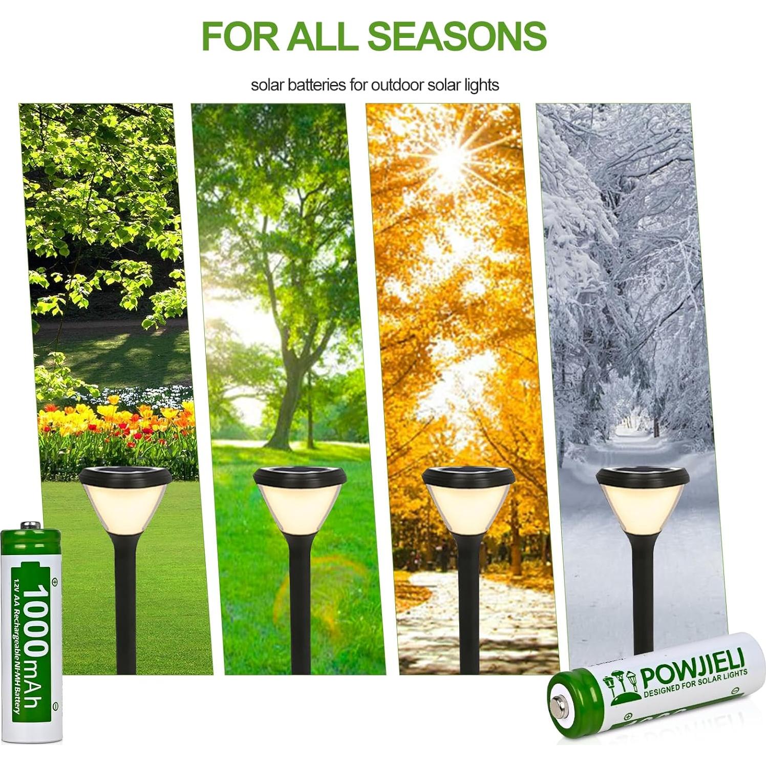 Baterías recargables Ni-MH AA 1.2V 1000mAh POWJIELI - 12 unidades