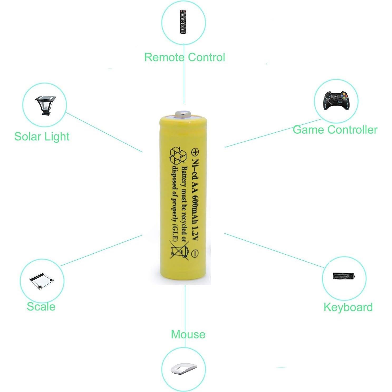 Baterías Recargables Solares QBLPOWER AA 600mAh 1.2V (4 Pcs)