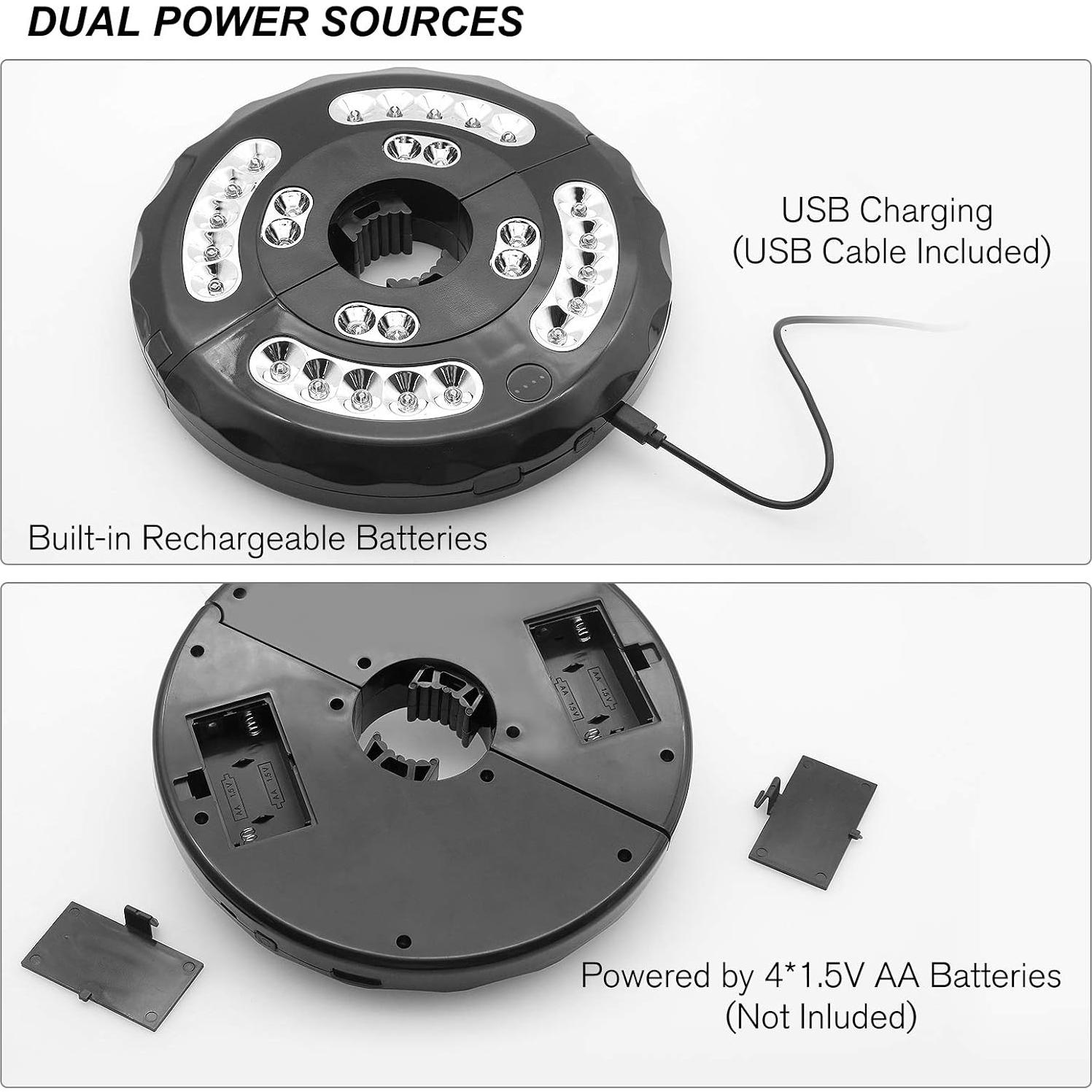 Luz de Paraguas Stdlyxun 28 LEDs Recargable 3 Modos Brillo