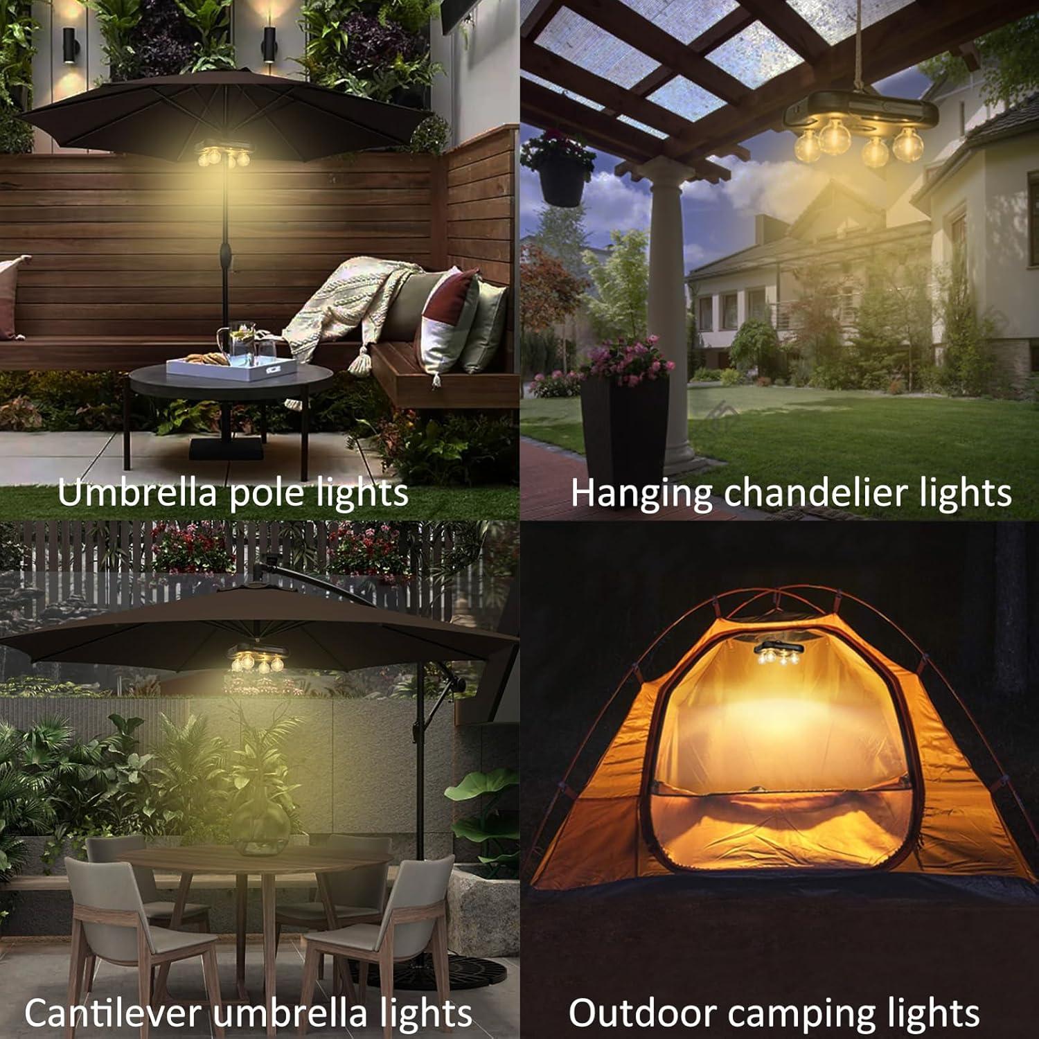 Luces LED para Paraguas Huizhou G40 a Pilas, 3 Brillos