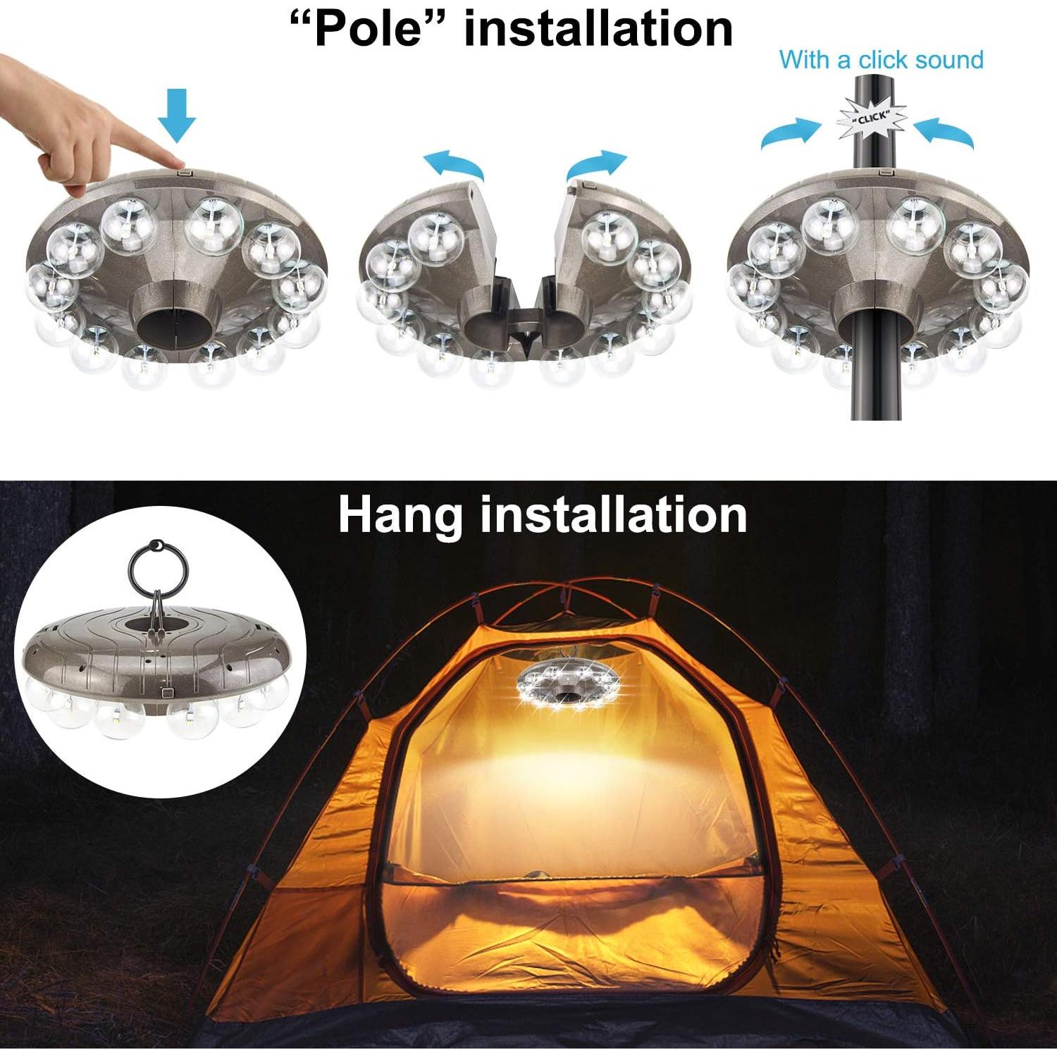 Luz Colgante LED BIGMONAT para Paraguas - 12 Colores, Control Remoto