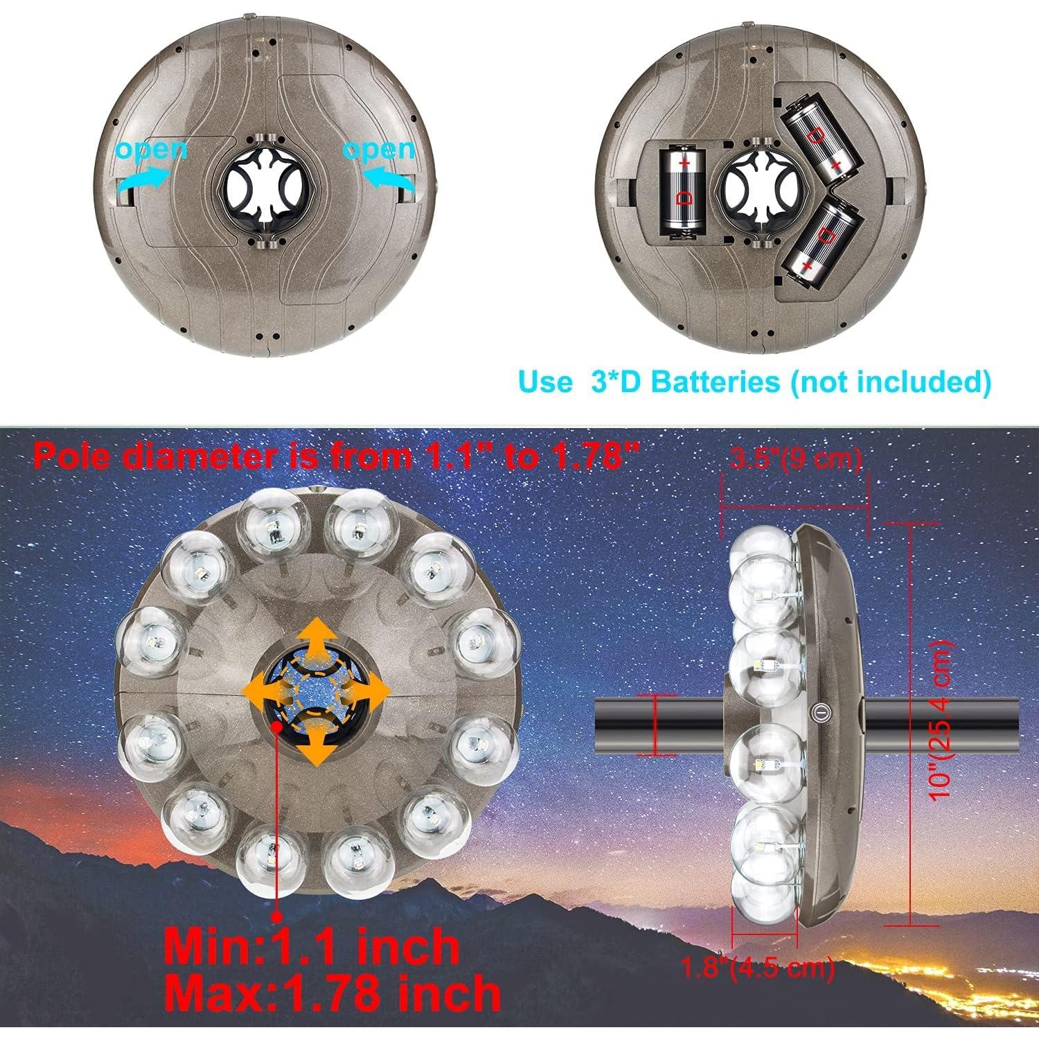 Luz Colgante LED BIGMONAT para Paraguas - 12 Colores, Control Remoto