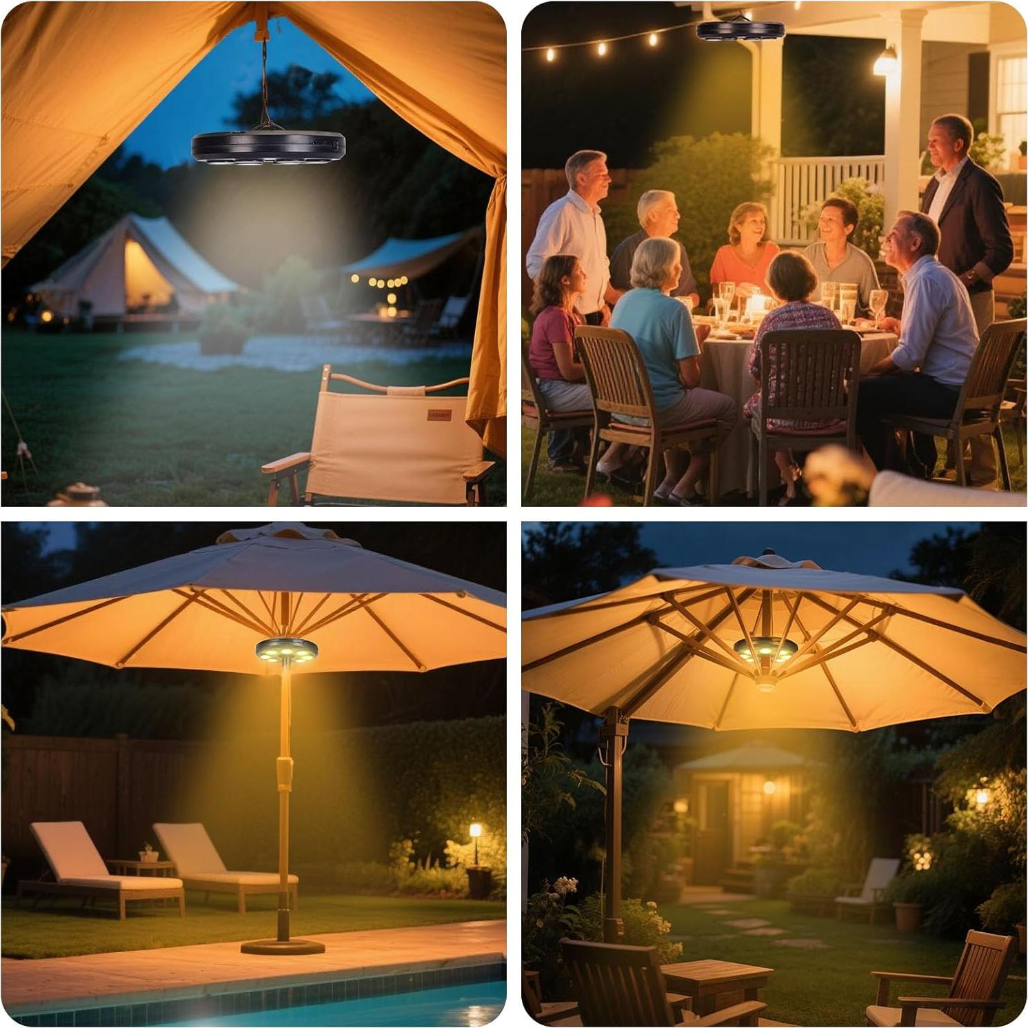 Luz de Paraguas Recargable OYOCO UM-Lit - 3 Modos Brillo