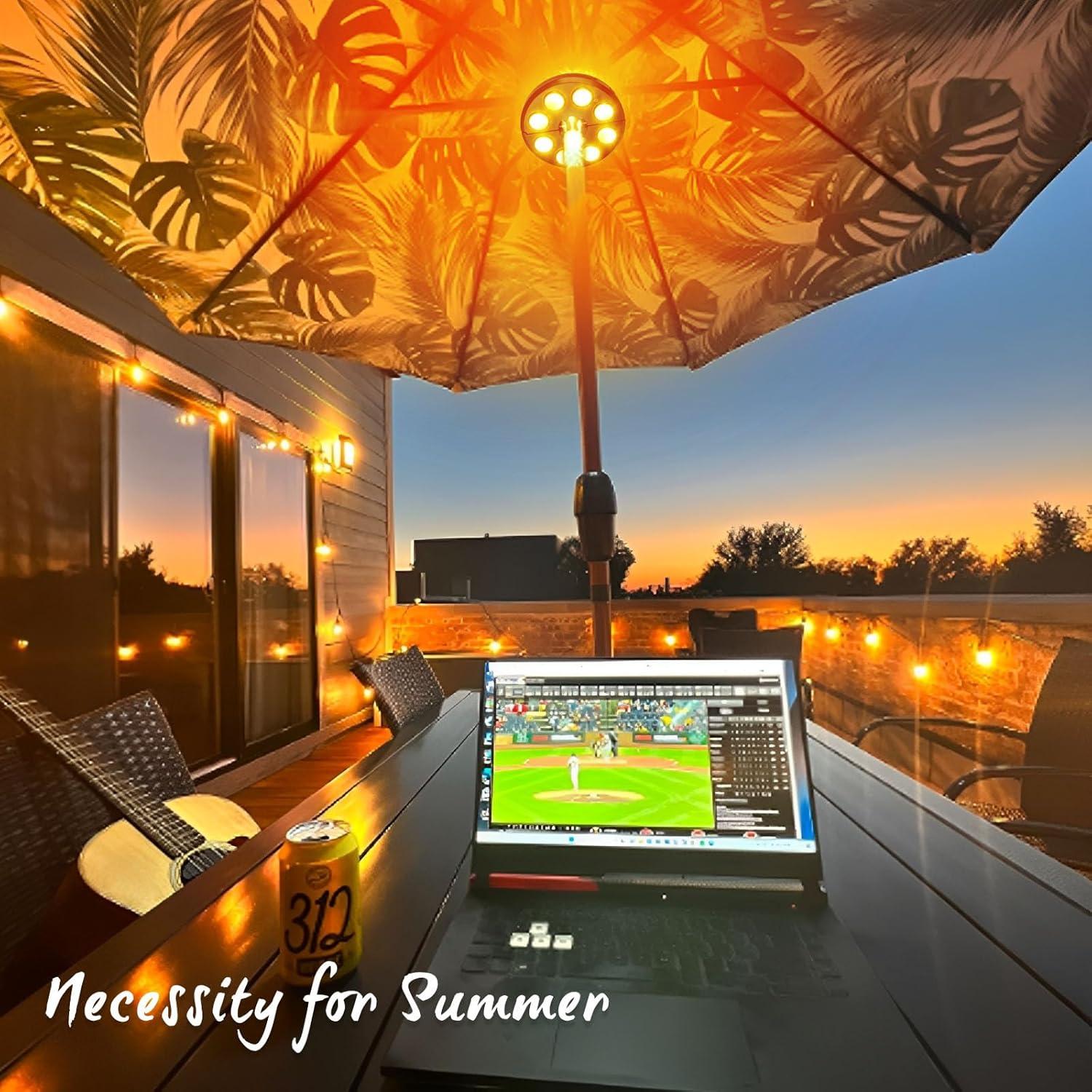 Luz de Paraguas Recargable OYOCO UM-Lit - 3 Modos Brillo