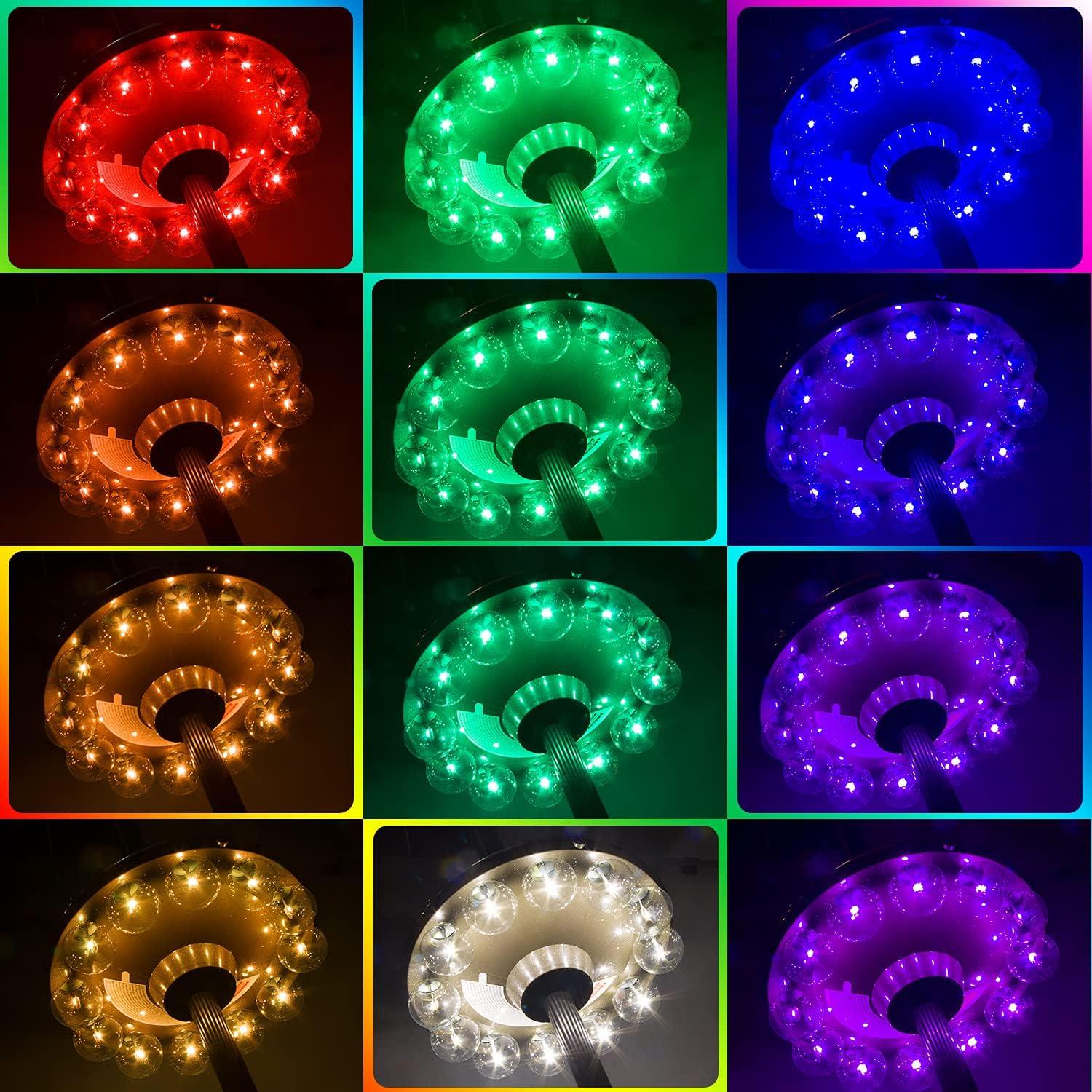 Luz de Paraguas LUXSWAY 12 LEDs RGB Control Remoto 80Ft