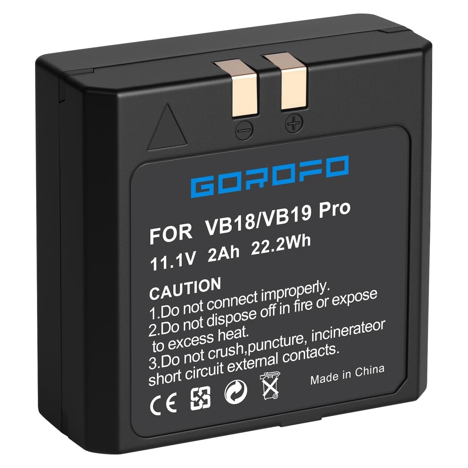 Batería recargable GOROFO VB18 para Godox V860 V850 Speedlite