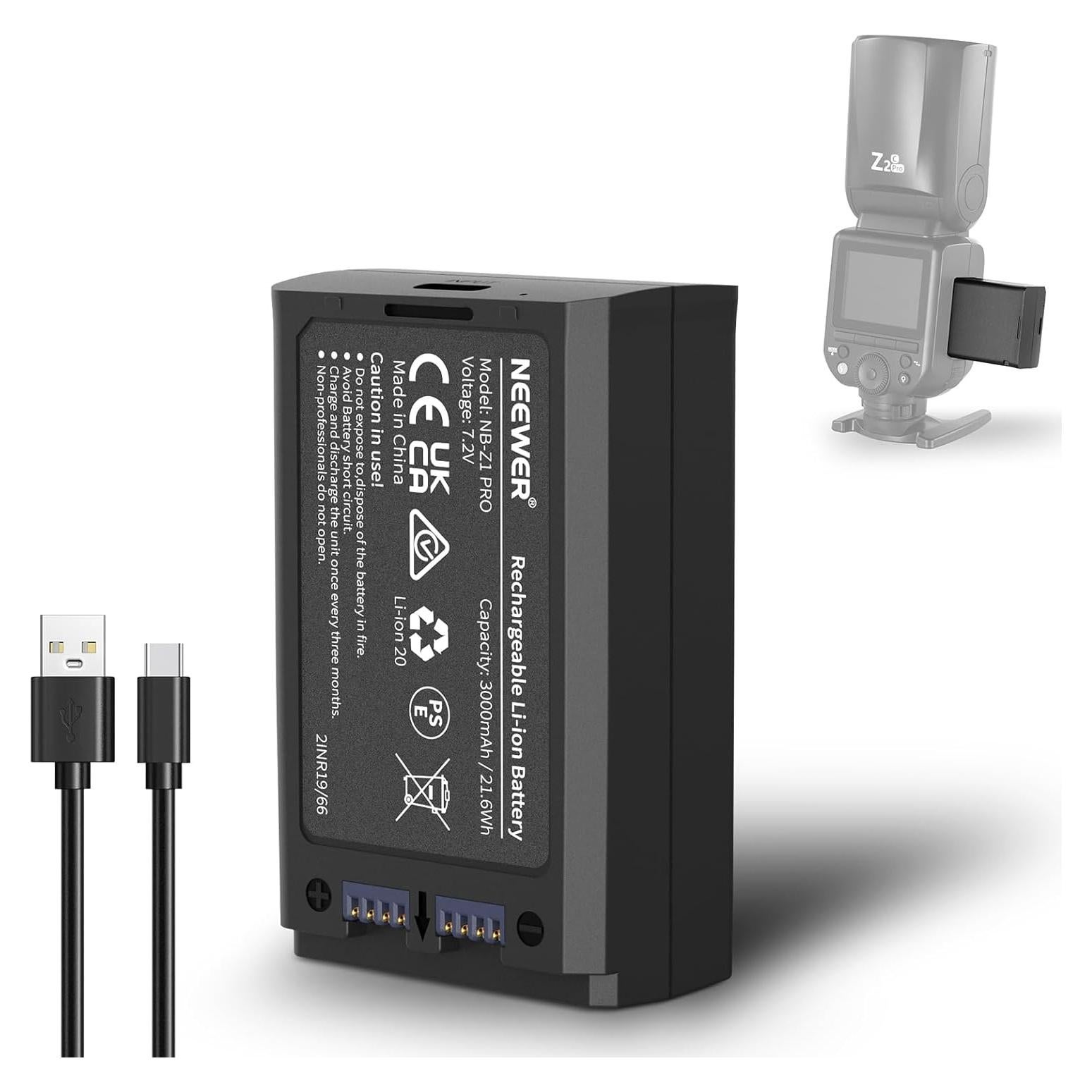 Batería de Litio Neewer 7.2V 3000mAh para Flash Speedlite